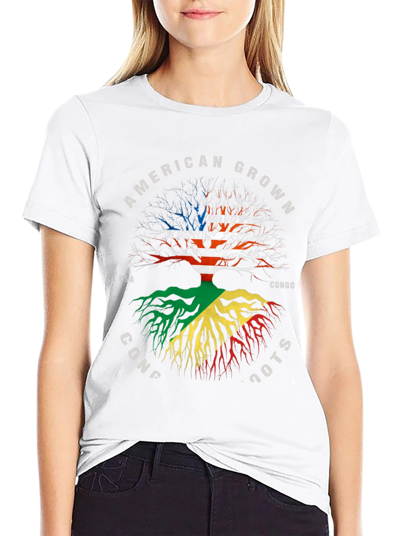 American Grown Congo Roots Graphic T-Shirt