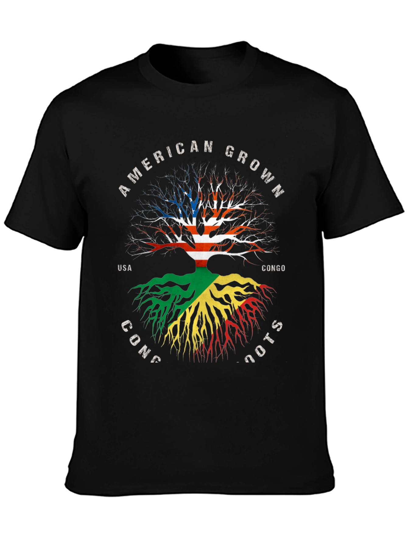 American Grown Congo Roots Graphic T-Shirt