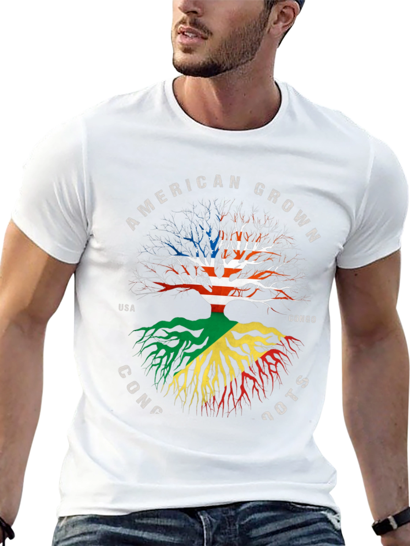 American Grown Congo Roots Graphic T-Shirt