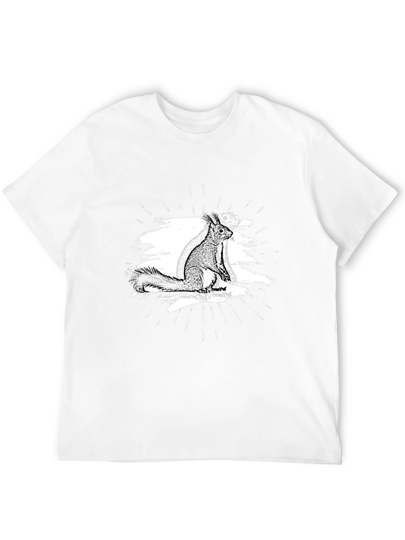 Squirrel Graphic Tee - Black Casual T-Shirt