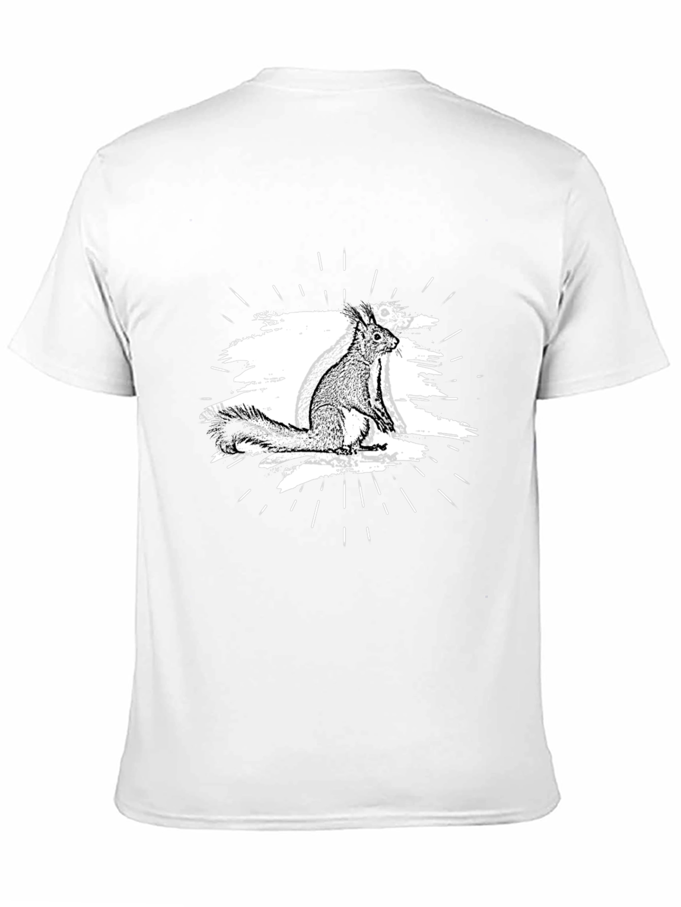 Squirrel Graphic Tee - Black Casual T-Shirt