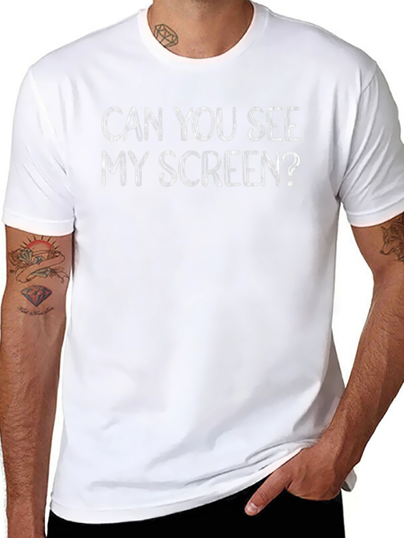 Can You See My Screen? Black Graphic T-Shirt