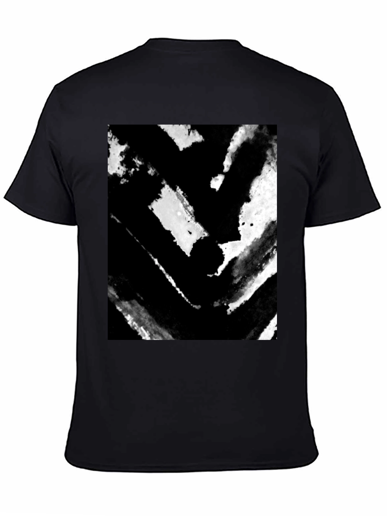 Abstract Graphic Black T-Shirt