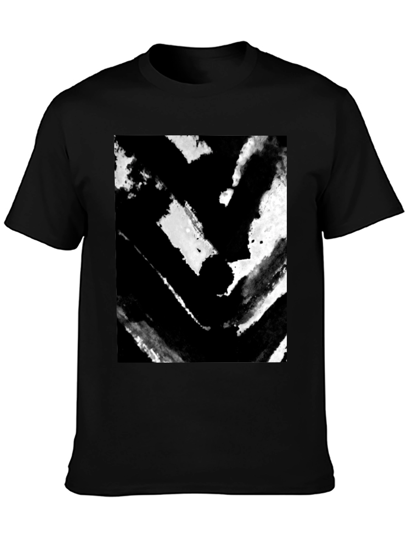 Abstract Graphic Black T-Shirt
