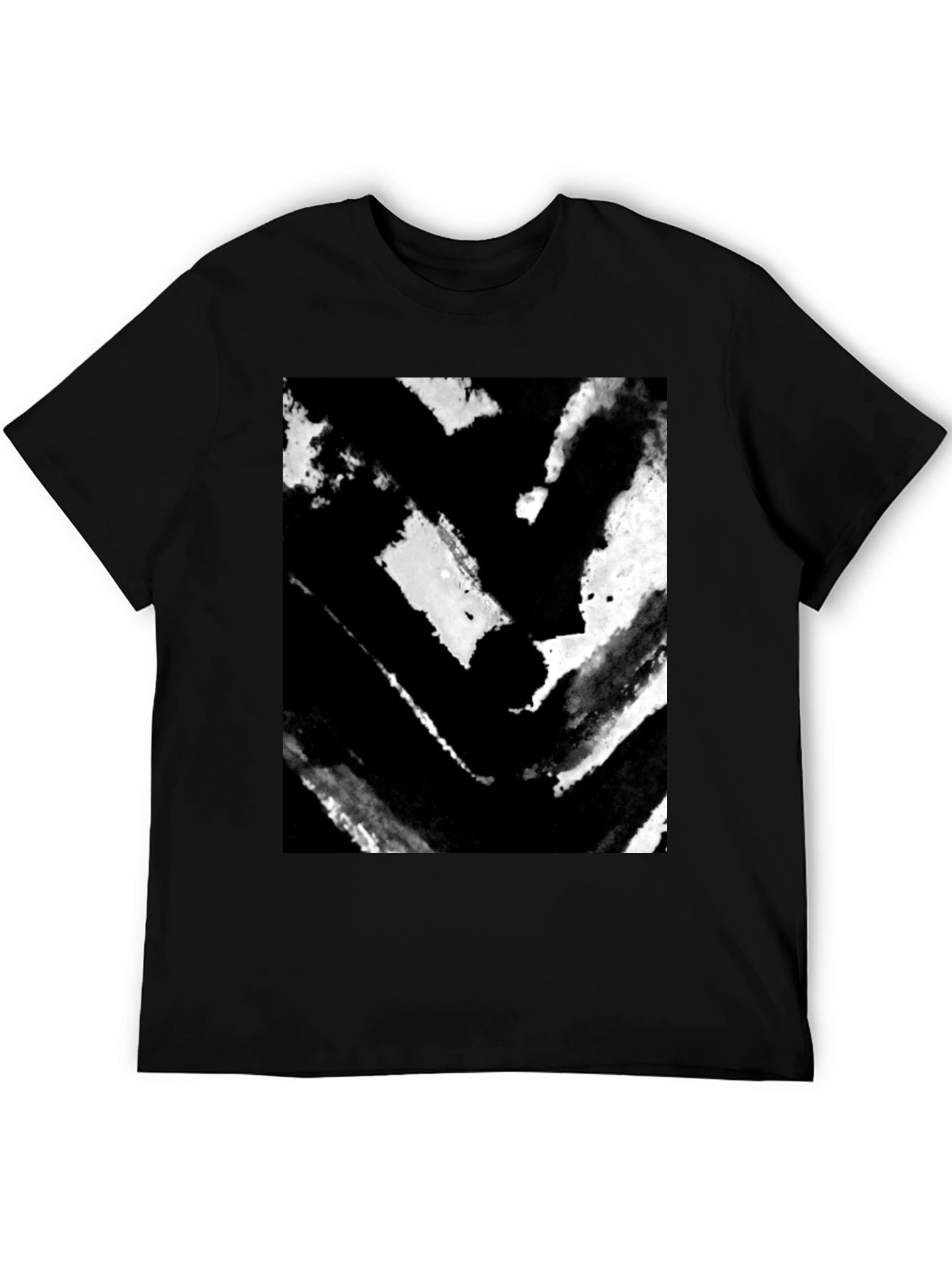 Abstract Graphic Black T-Shirt