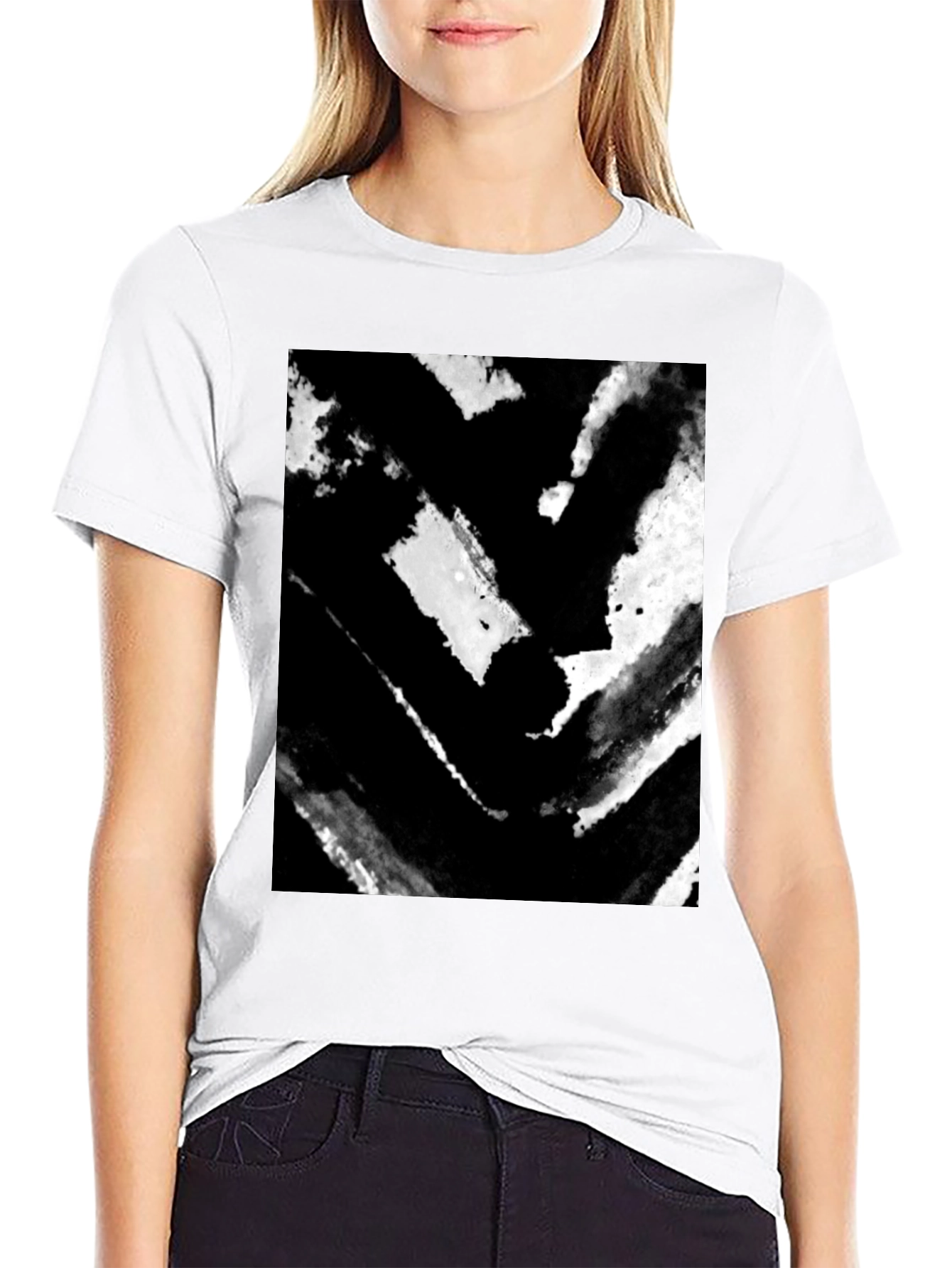 Abstract Graphic Black T-Shirt