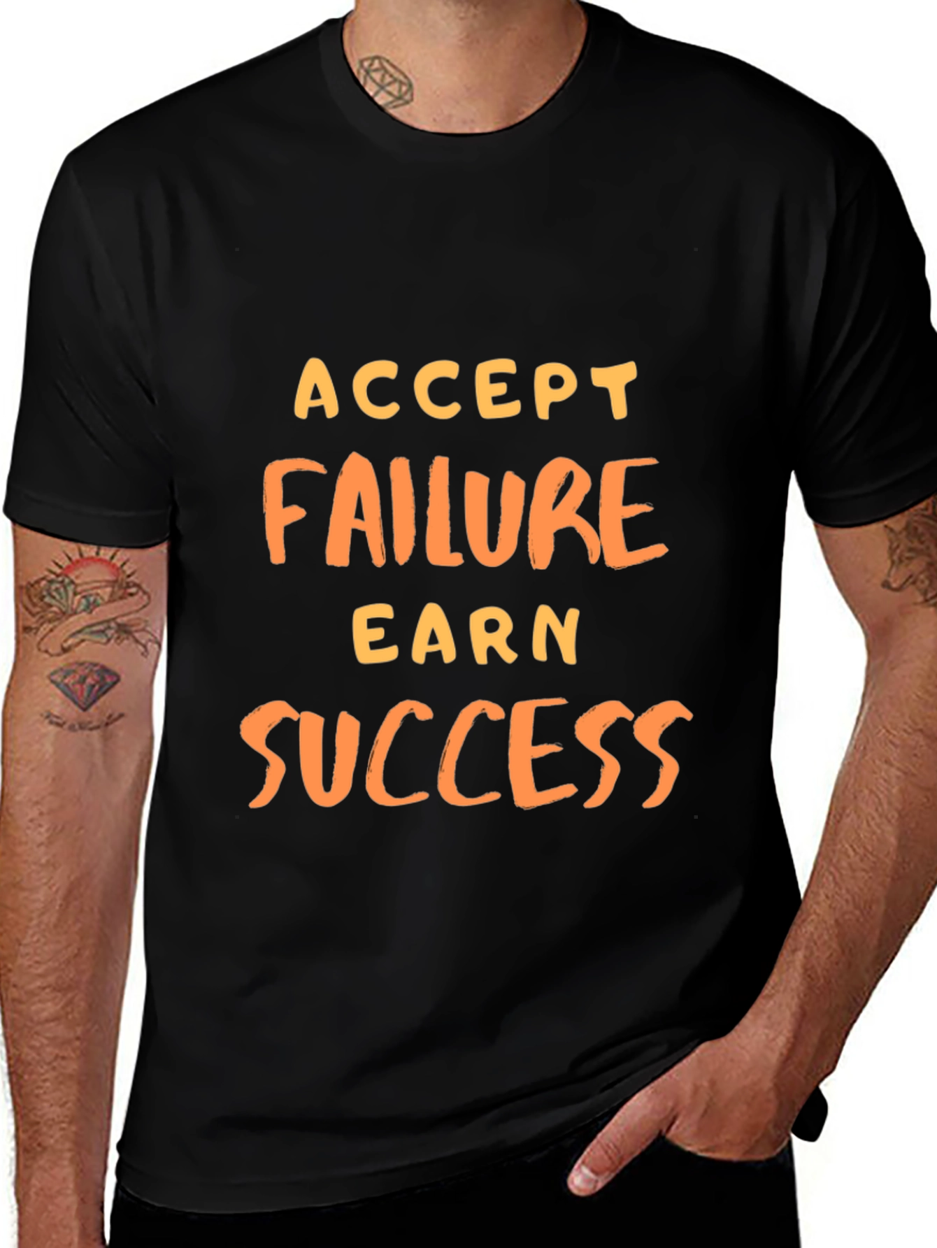 Accept Failure Earn Success Graphic Tee