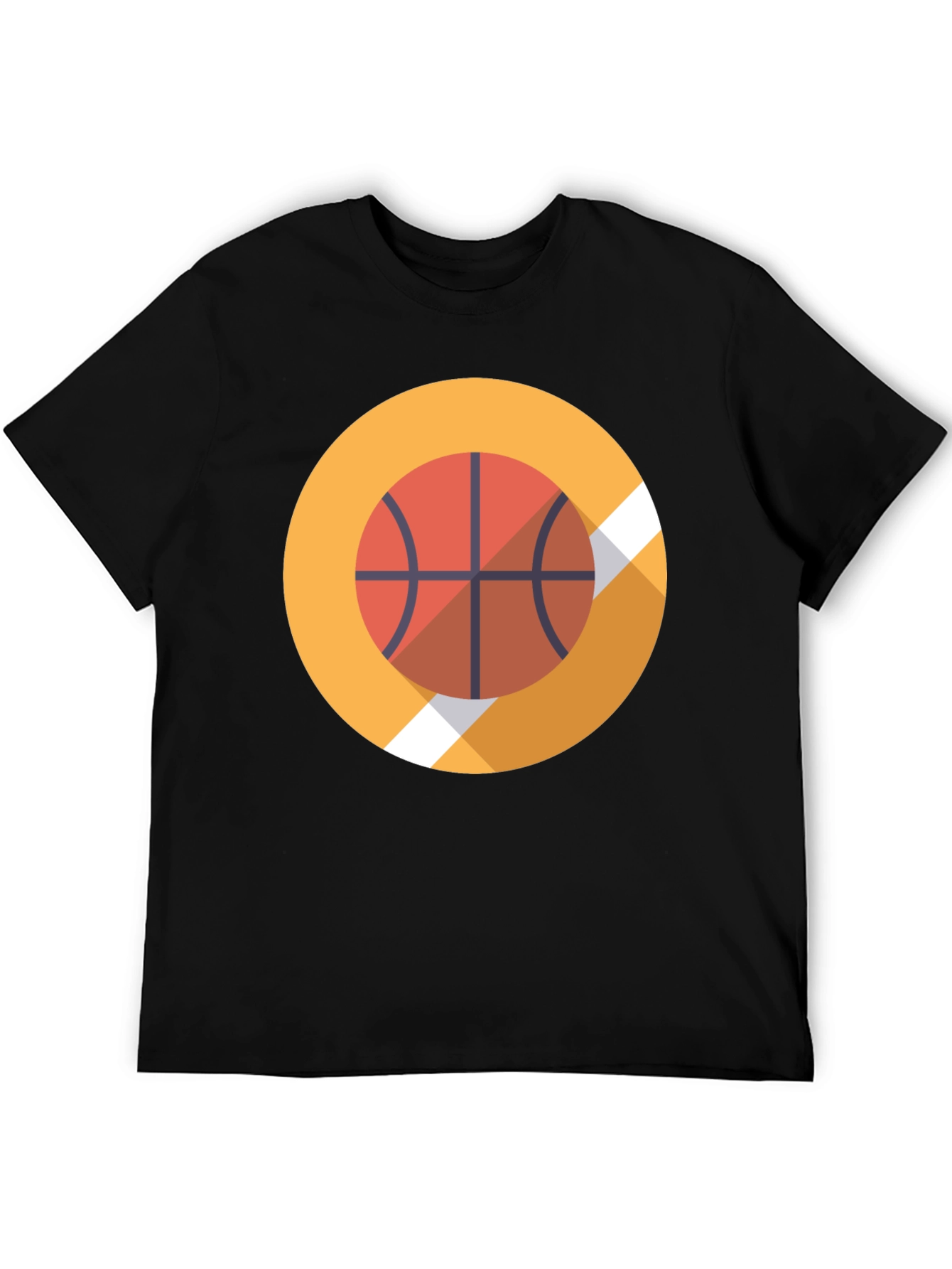 Basketball Graphic Tee - Stylish Black Cotton T-Shirt
