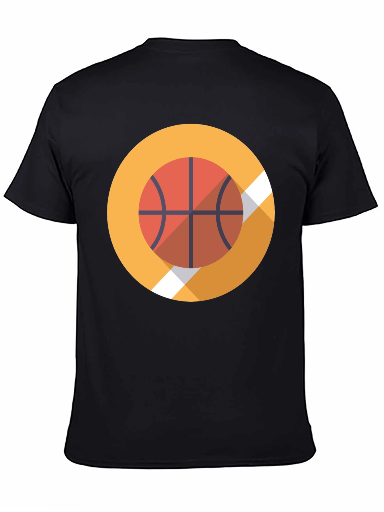 Basketball Graphic Tee - Stylish Black Cotton T-Shirt
