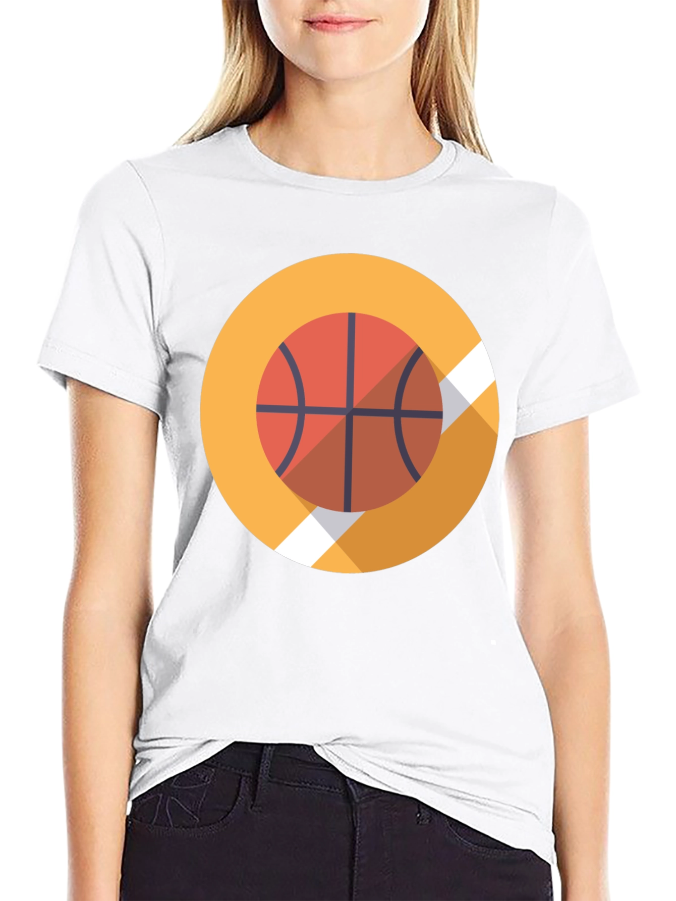 Basketball Graphic Tee - Stylish Black Cotton T-Shirt
