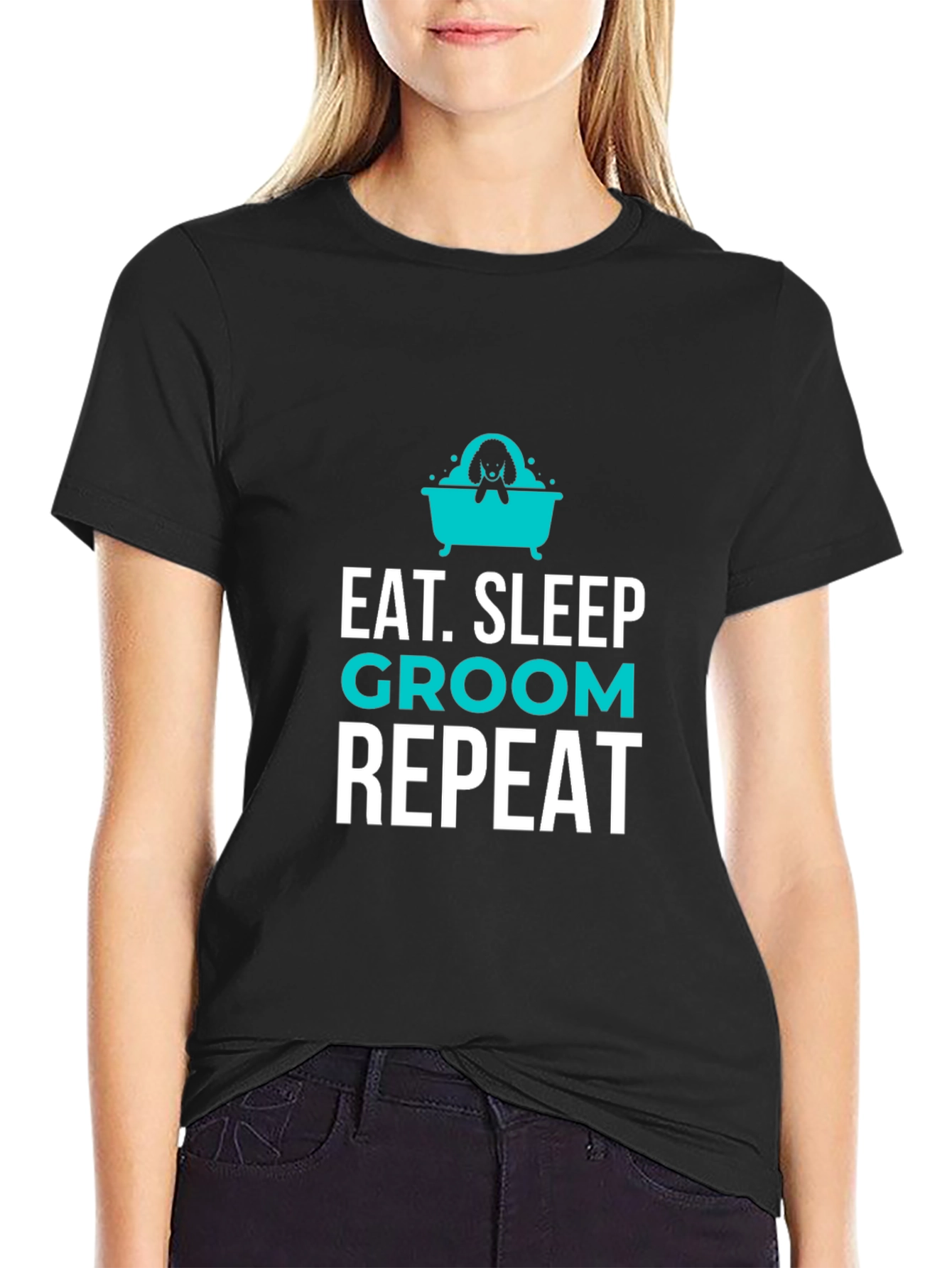 Eat Sleep Groom Repeat Graphic Tee