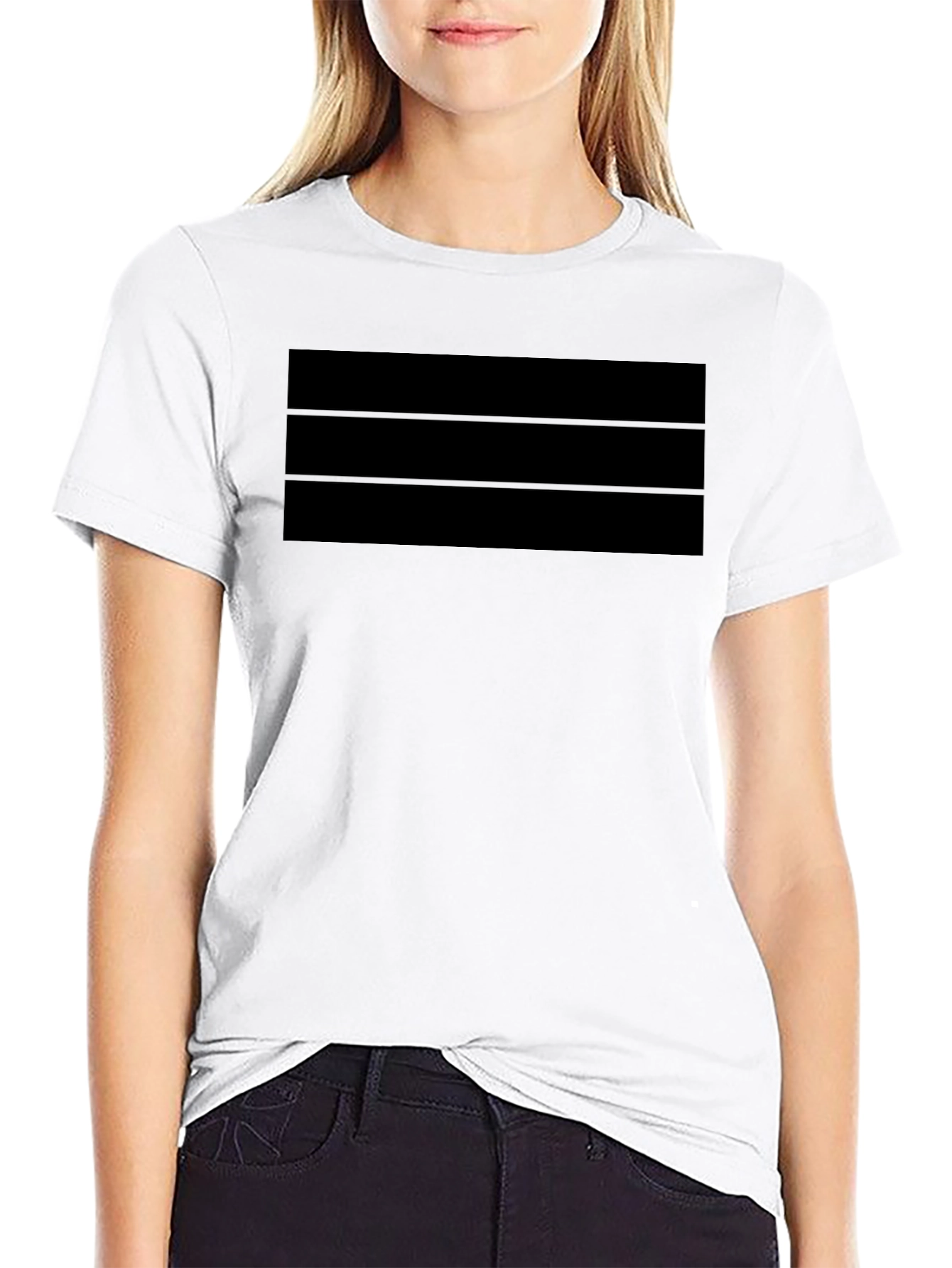 Solid Black Crew Neck T-Shirt