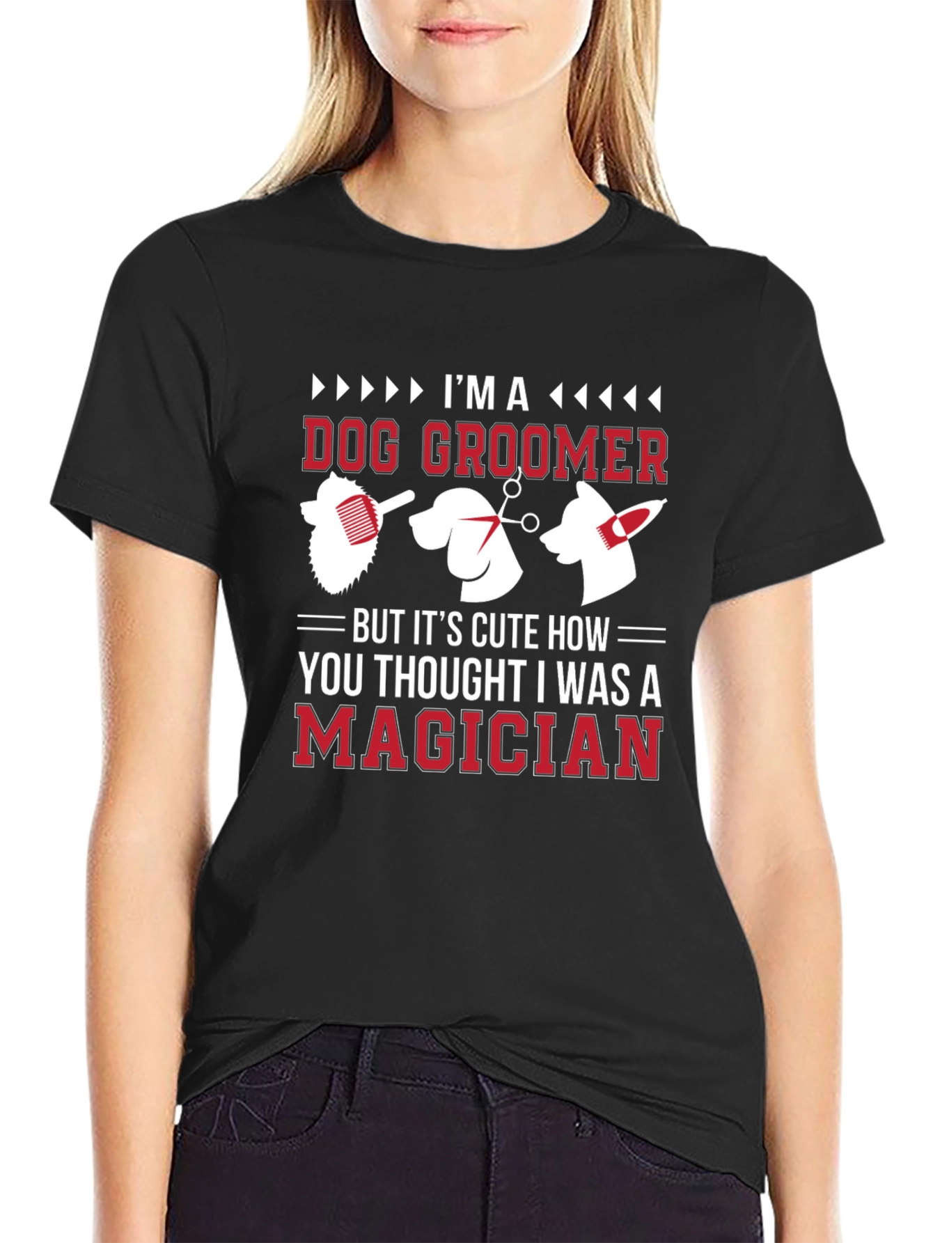 Dog Groomer T-Shirt - Im A Magician Funny Tee