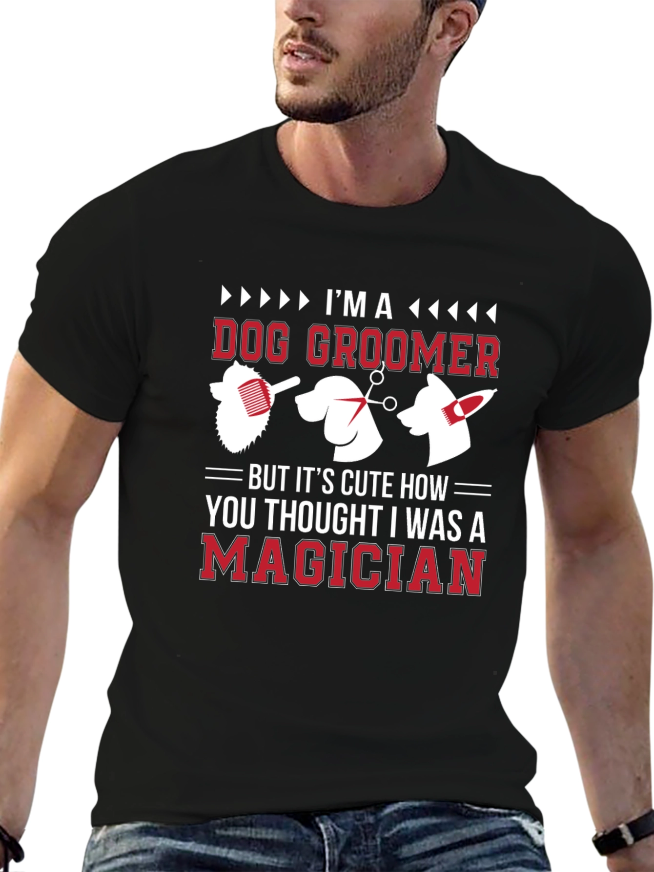 Dog Groomer T-Shirt - Im A Magician Funny Tee