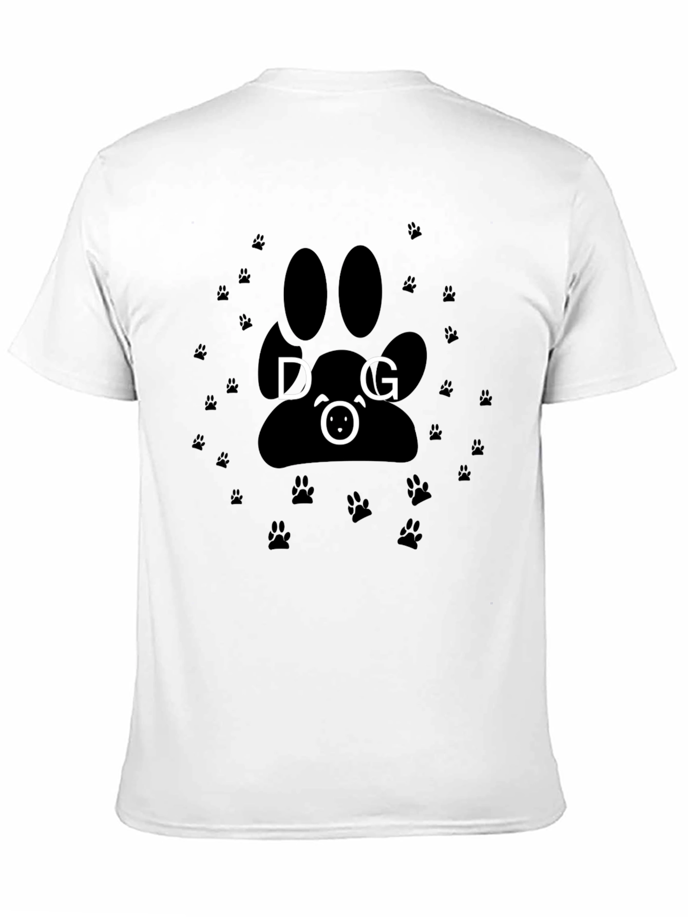 Dog Paw Print T-Shirt - Cute Animal Graphic Tee