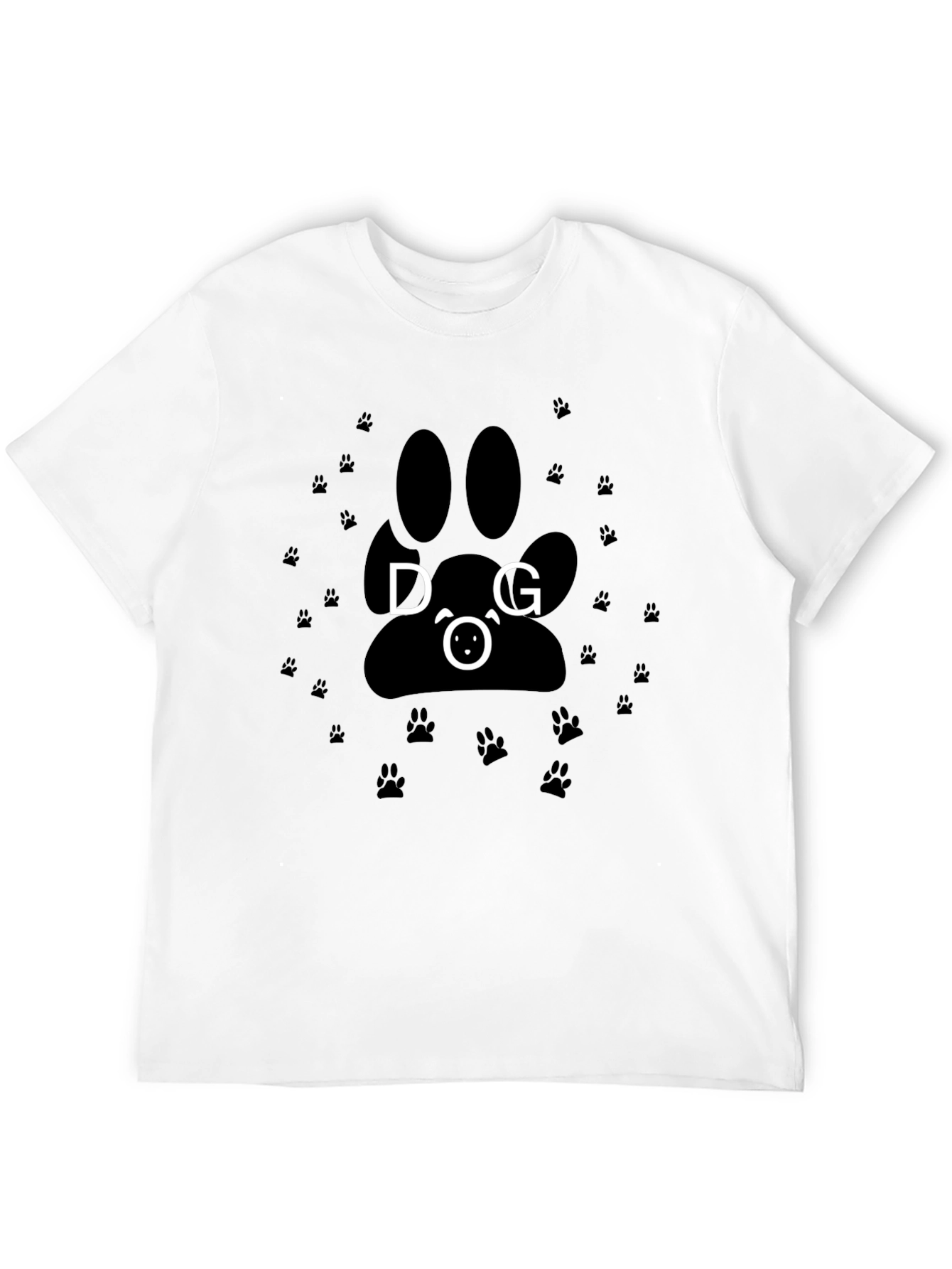 Dog Paw Print T-Shirt - Cute Animal Graphic Tee