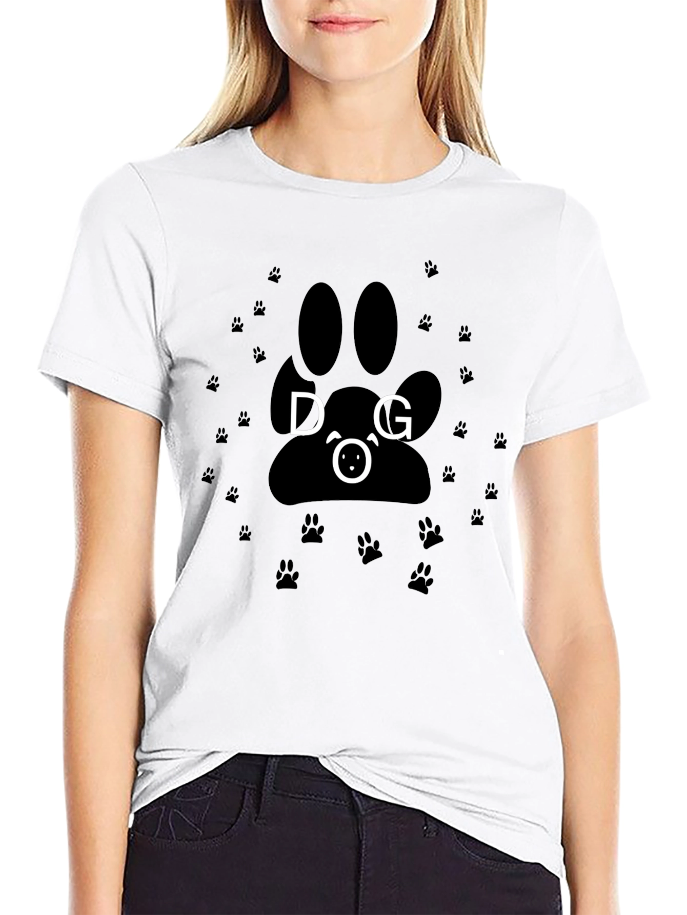 Dog Paw Print T-Shirt - Cute Animal Graphic Tee