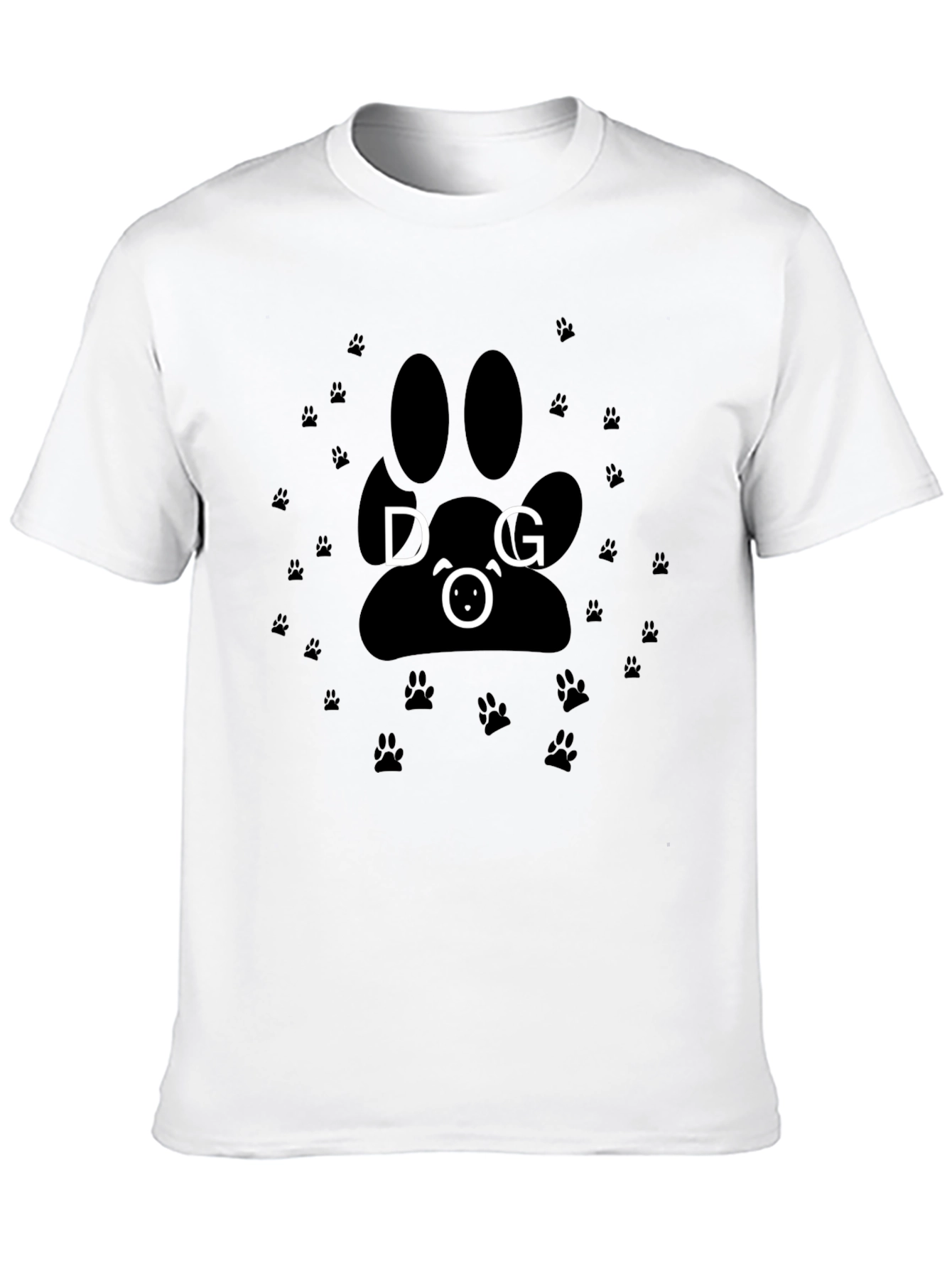 Dog Paw Print T-Shirt - Cute Animal Graphic Tee