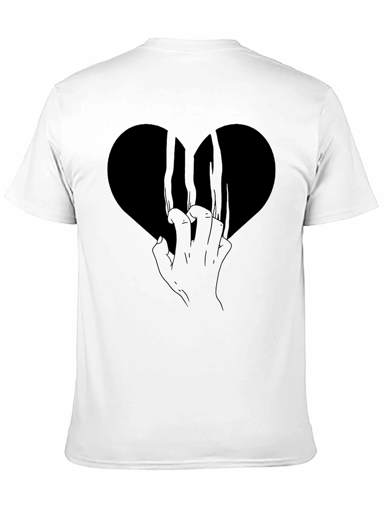 Black Heart Hand Claw Graphic Tee - Mens