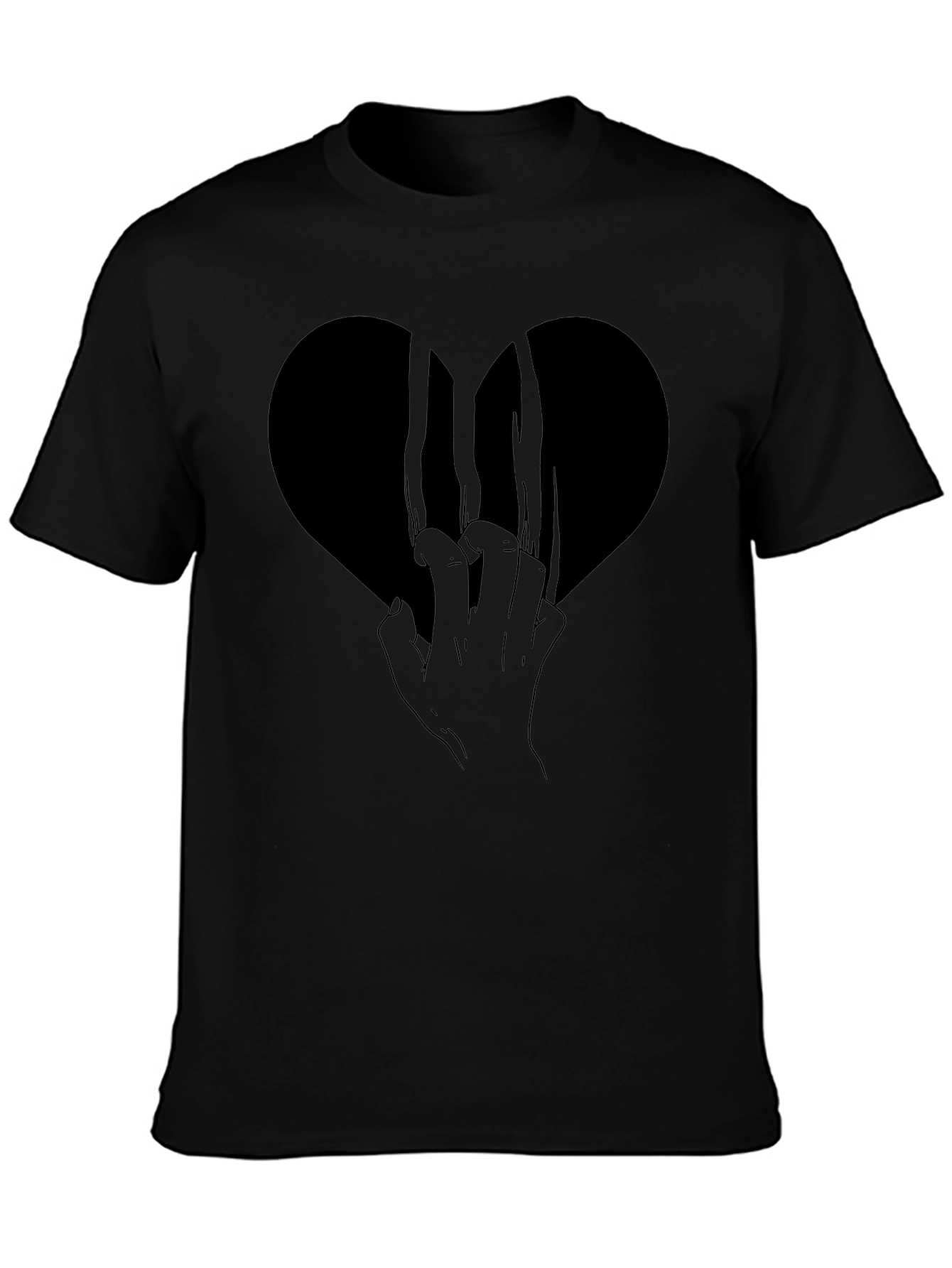 Black Heart Hand Claw Graphic Tee - Mens