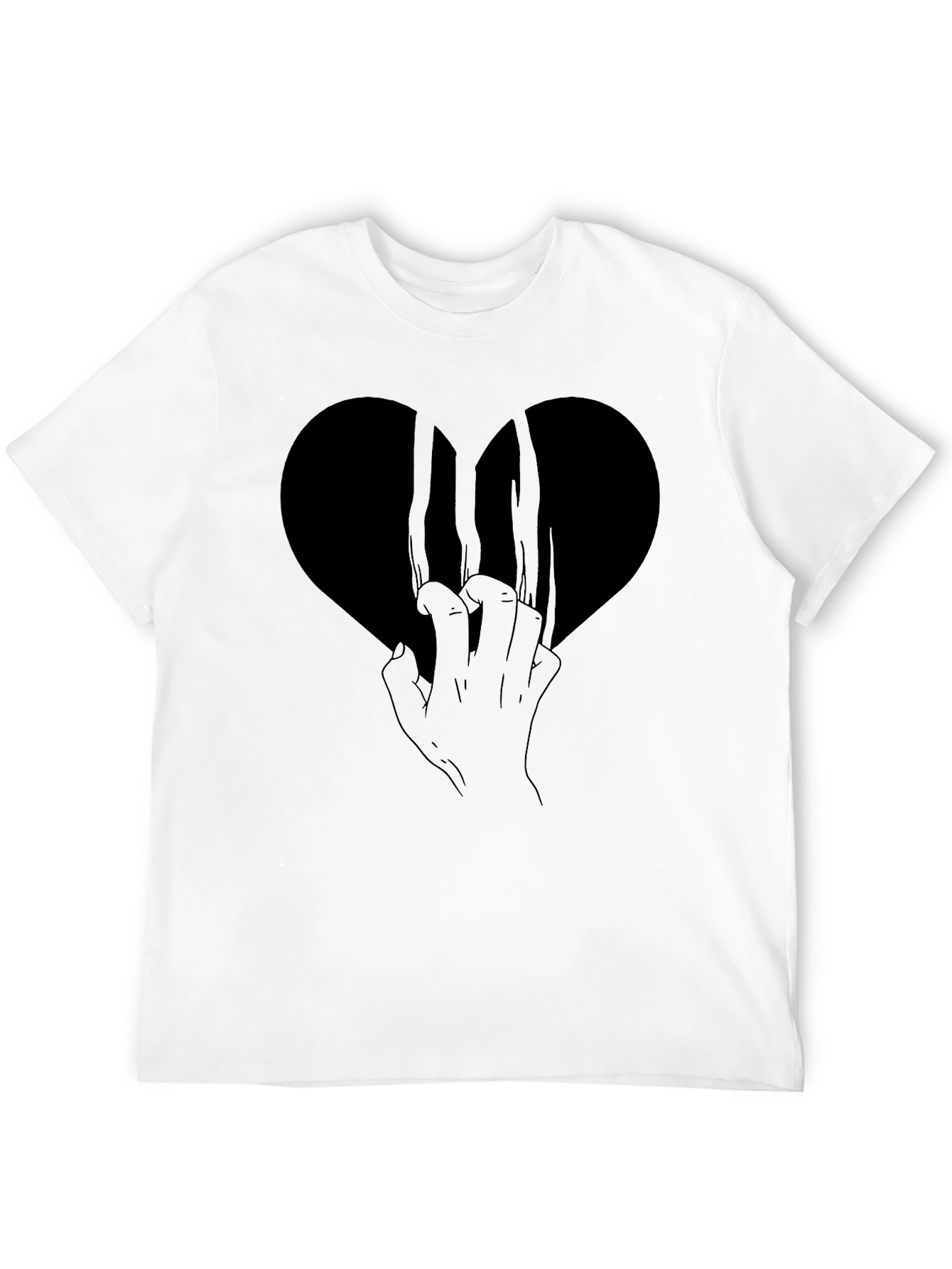 Black Heart Hand Claw Graphic Tee - Mens