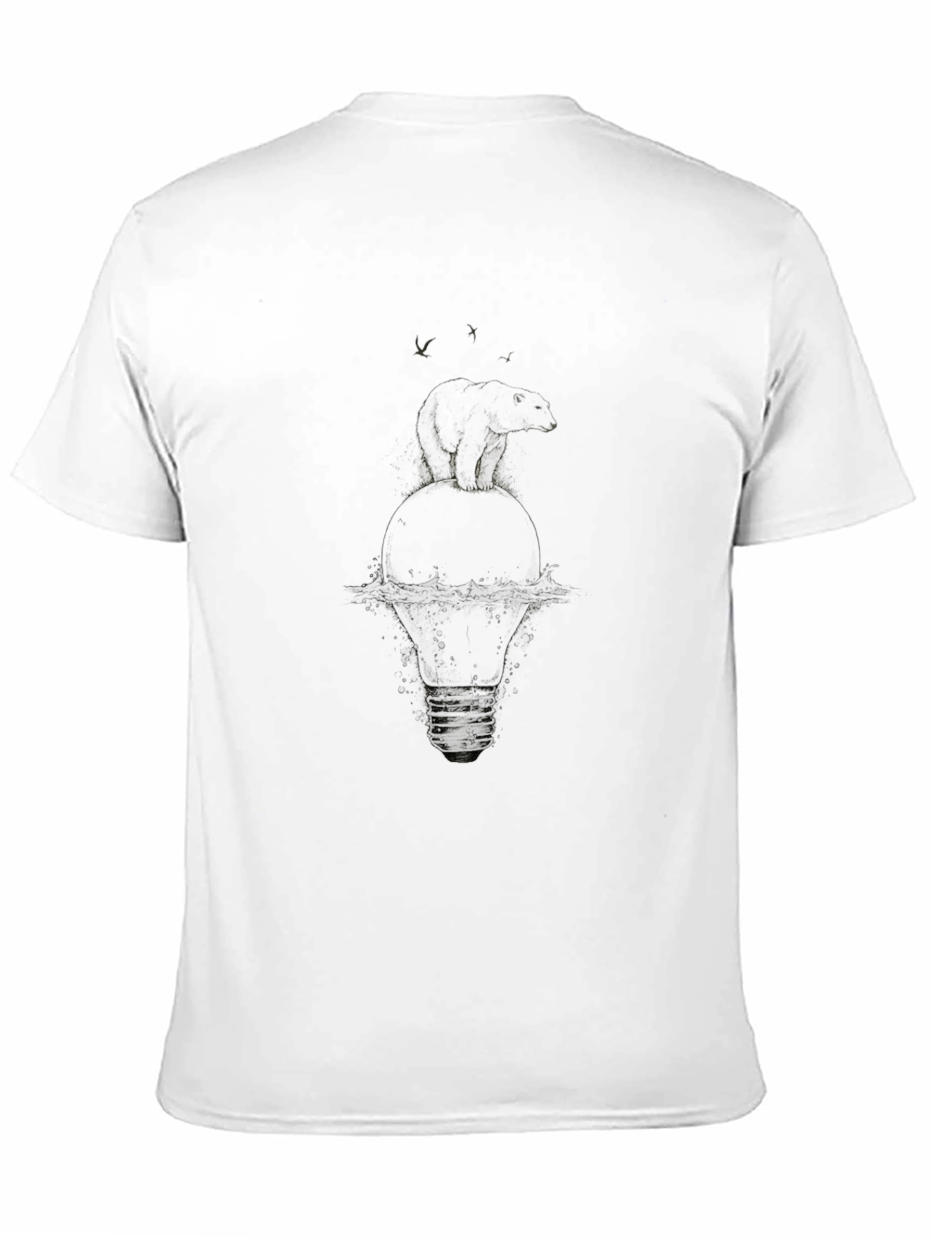 Unique Graphic Tee - Bear & Bulb Design