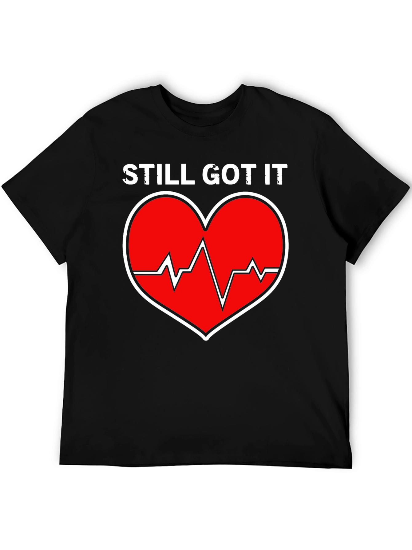 Still Got It Heartbeat Graphic Tee - Black