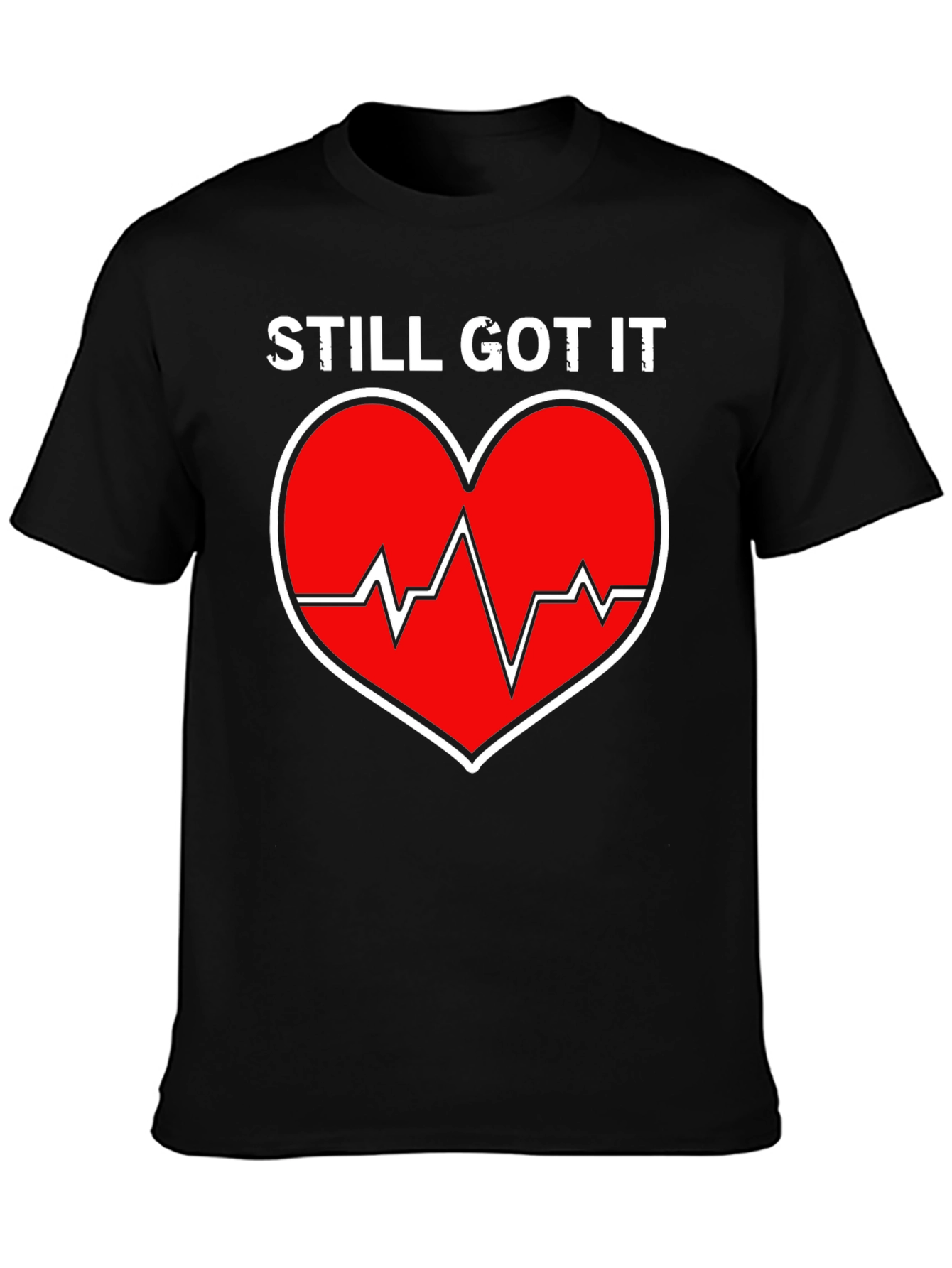Still Got It Heartbeat Graphic Tee - Black