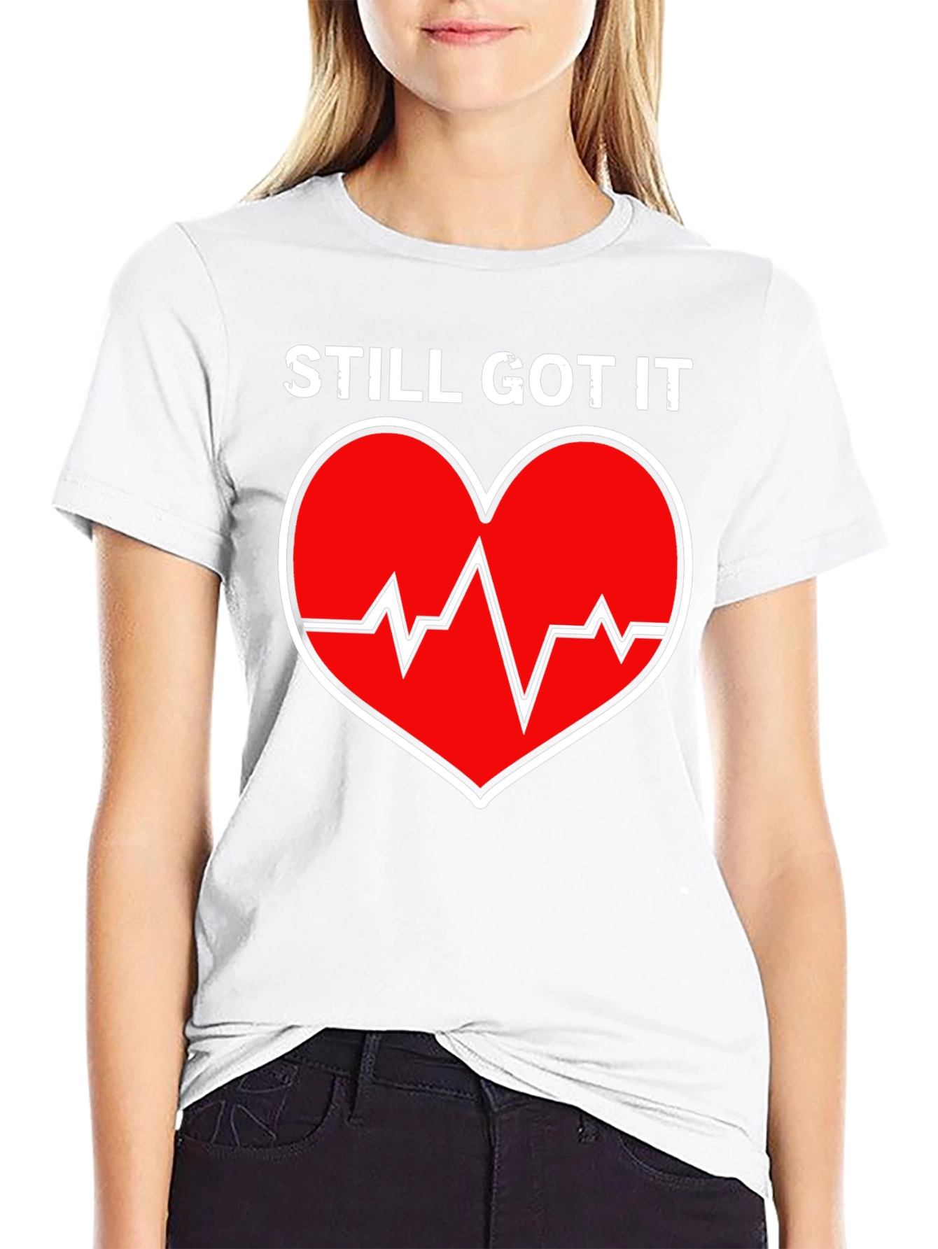 Still Got It Heartbeat Graphic Tee - Black