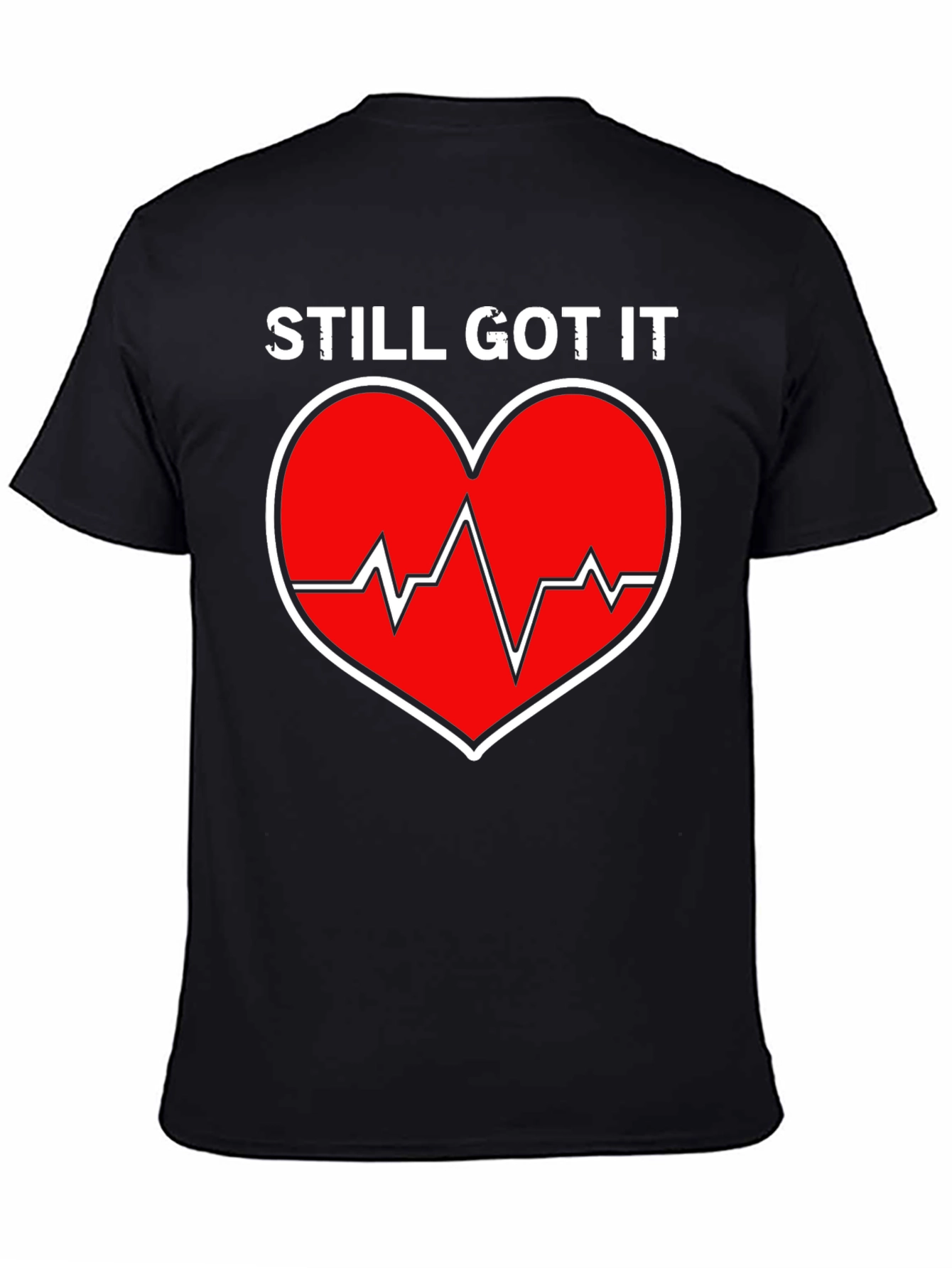 Still Got It Heartbeat Graphic Tee - Black