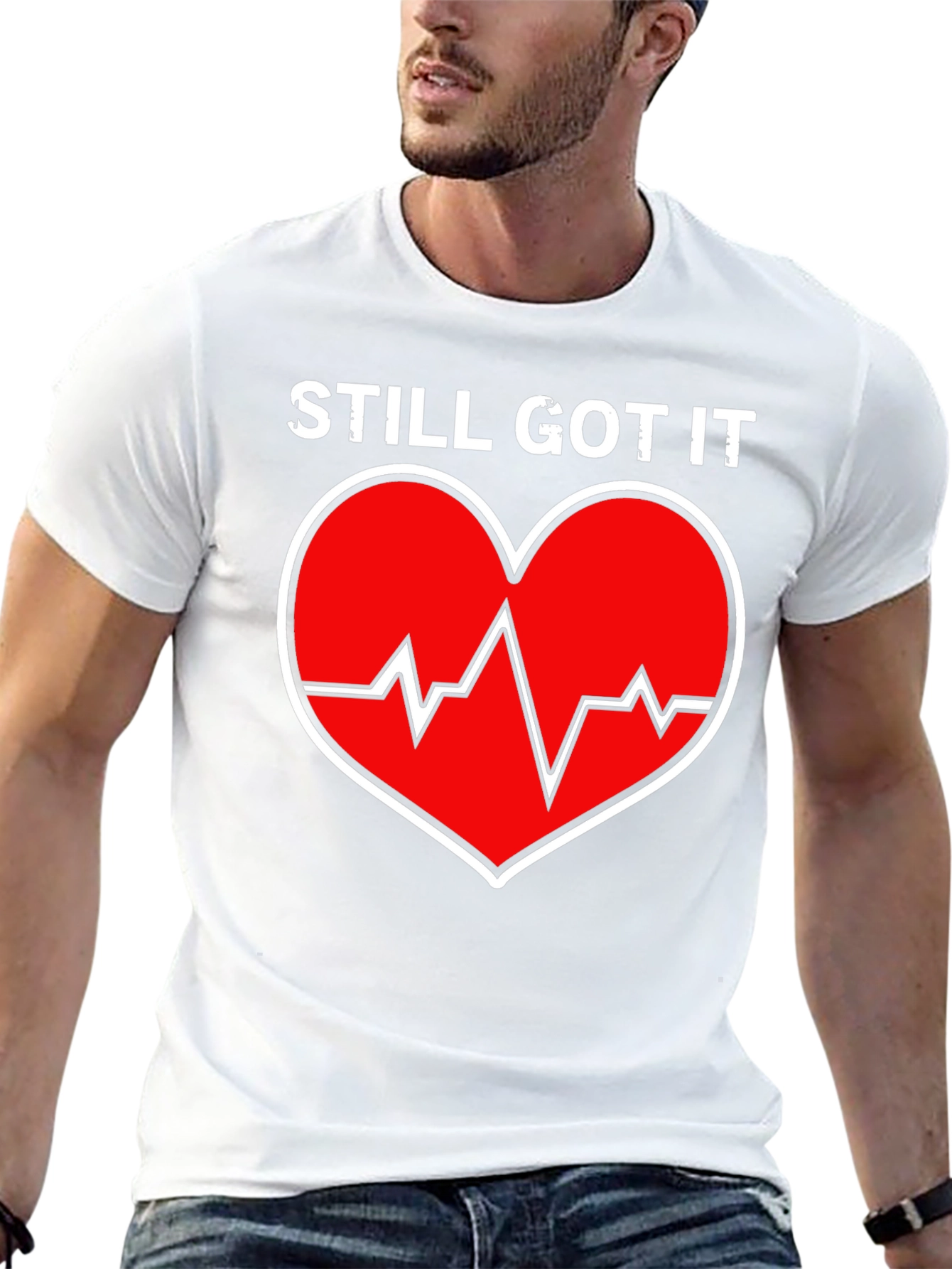 Still Got It Heartbeat Graphic Tee - Black