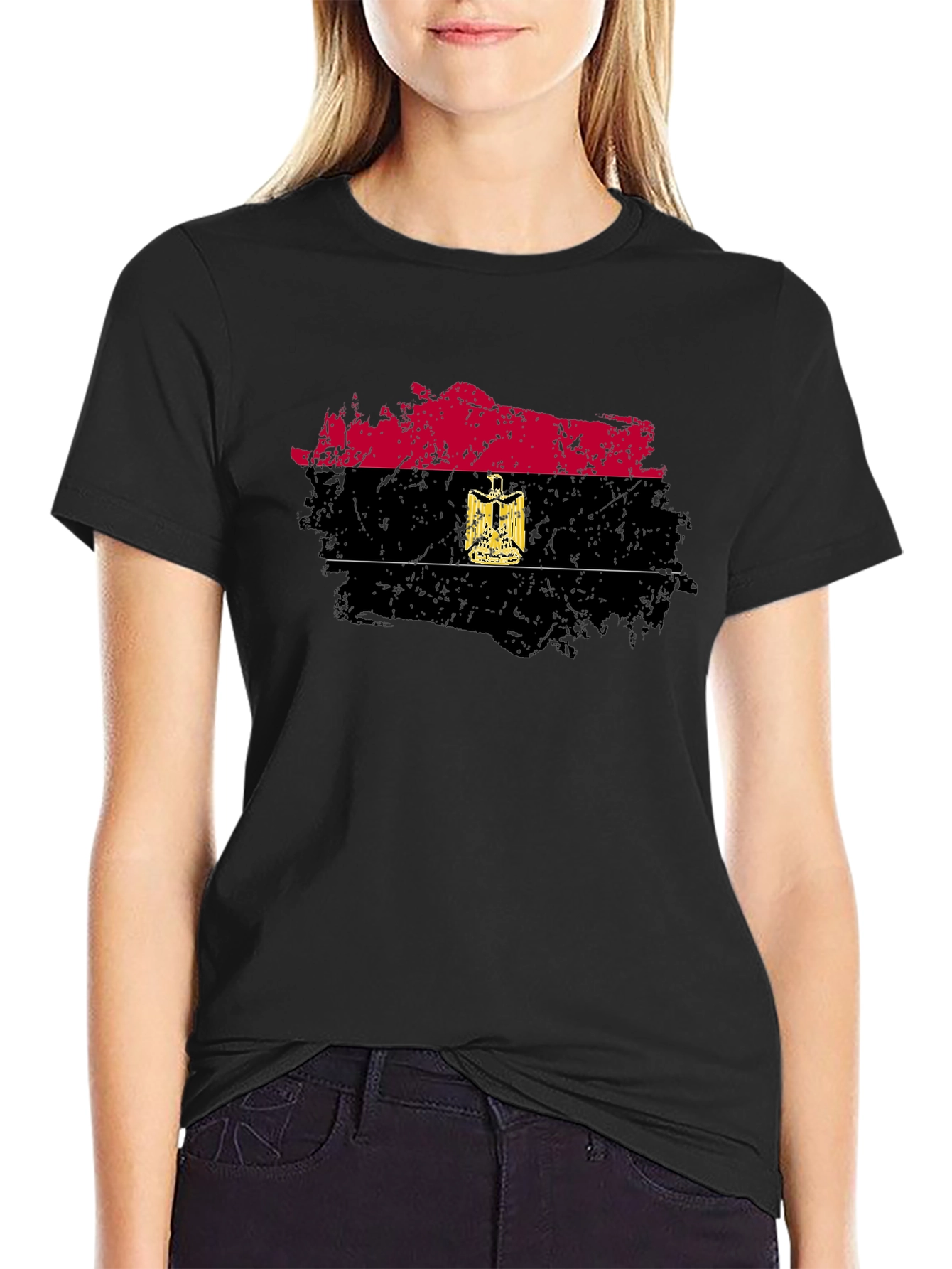 Distressed Egypt Flag Graphic Tee