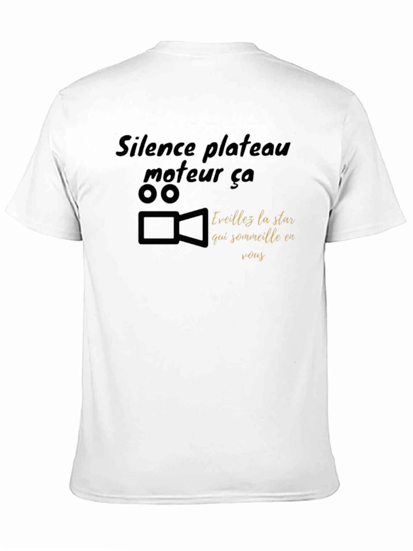Black T-Shirt with Movie Theme Graphic