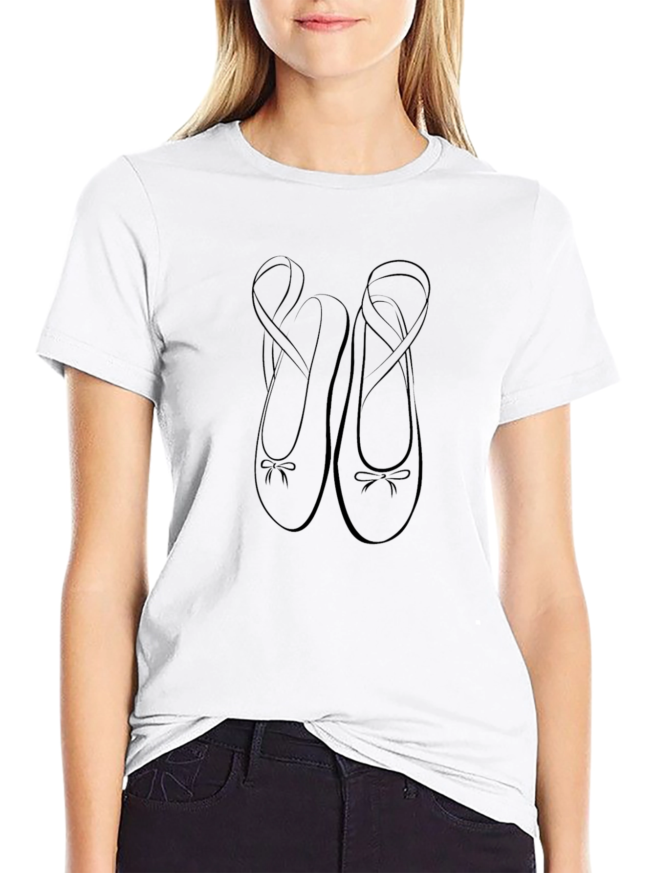 Ballet Shoe Graphic Tee - Black
