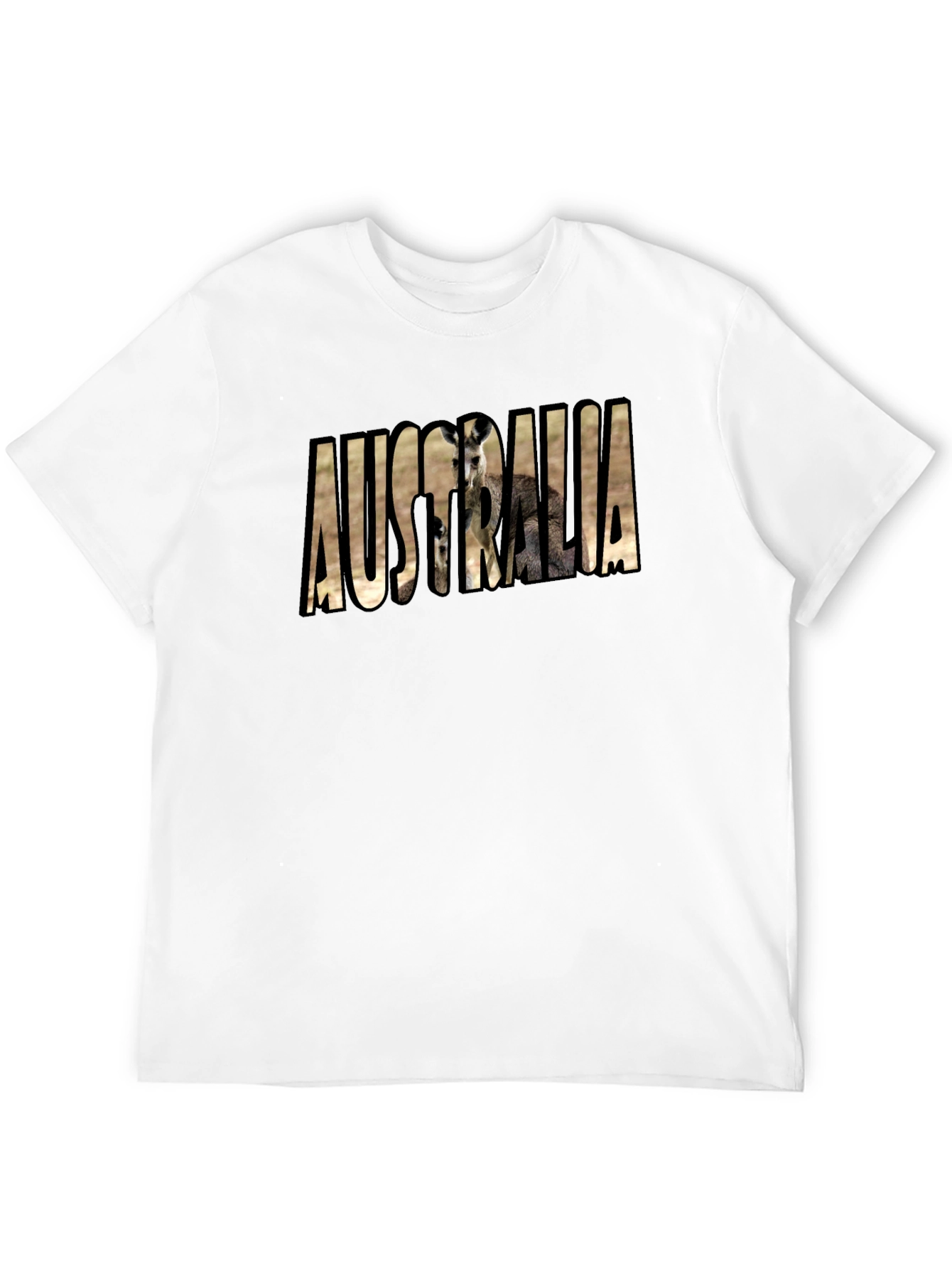 Australia Kangaroo Black T-Shirt