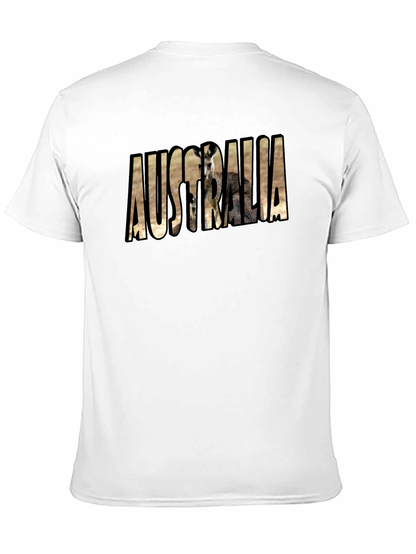 Australia Kangaroo Black T-Shirt