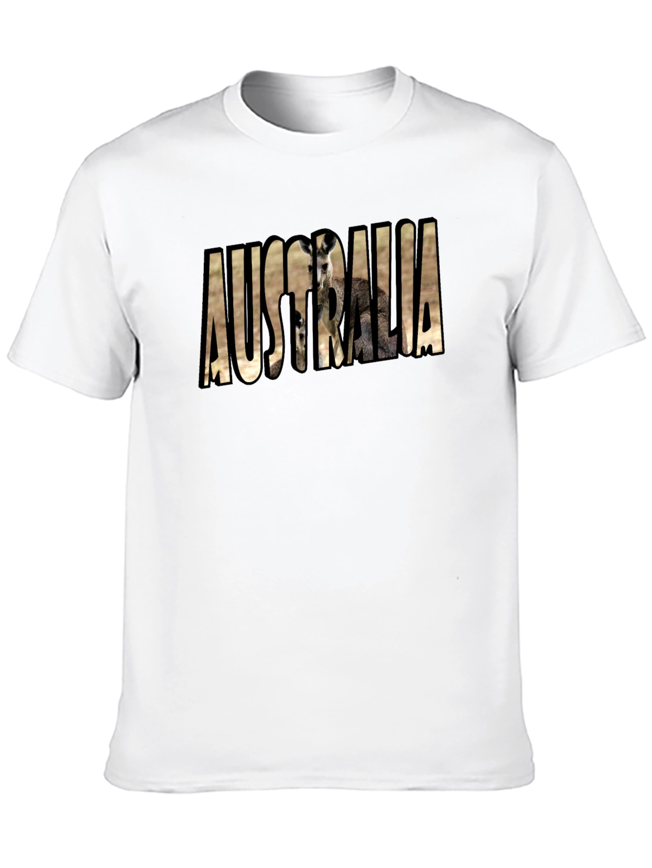 Australia Kangaroo Black T-Shirt