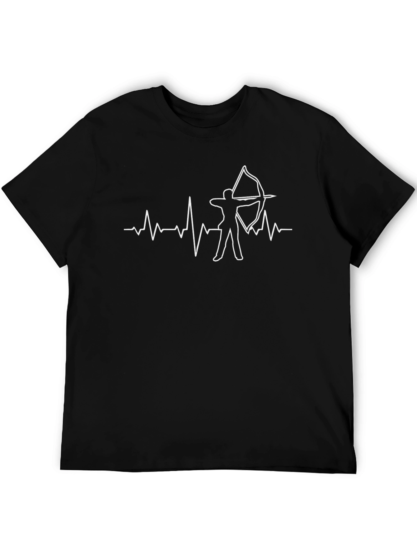 Archery Heartbeat Graphic Tee - Black