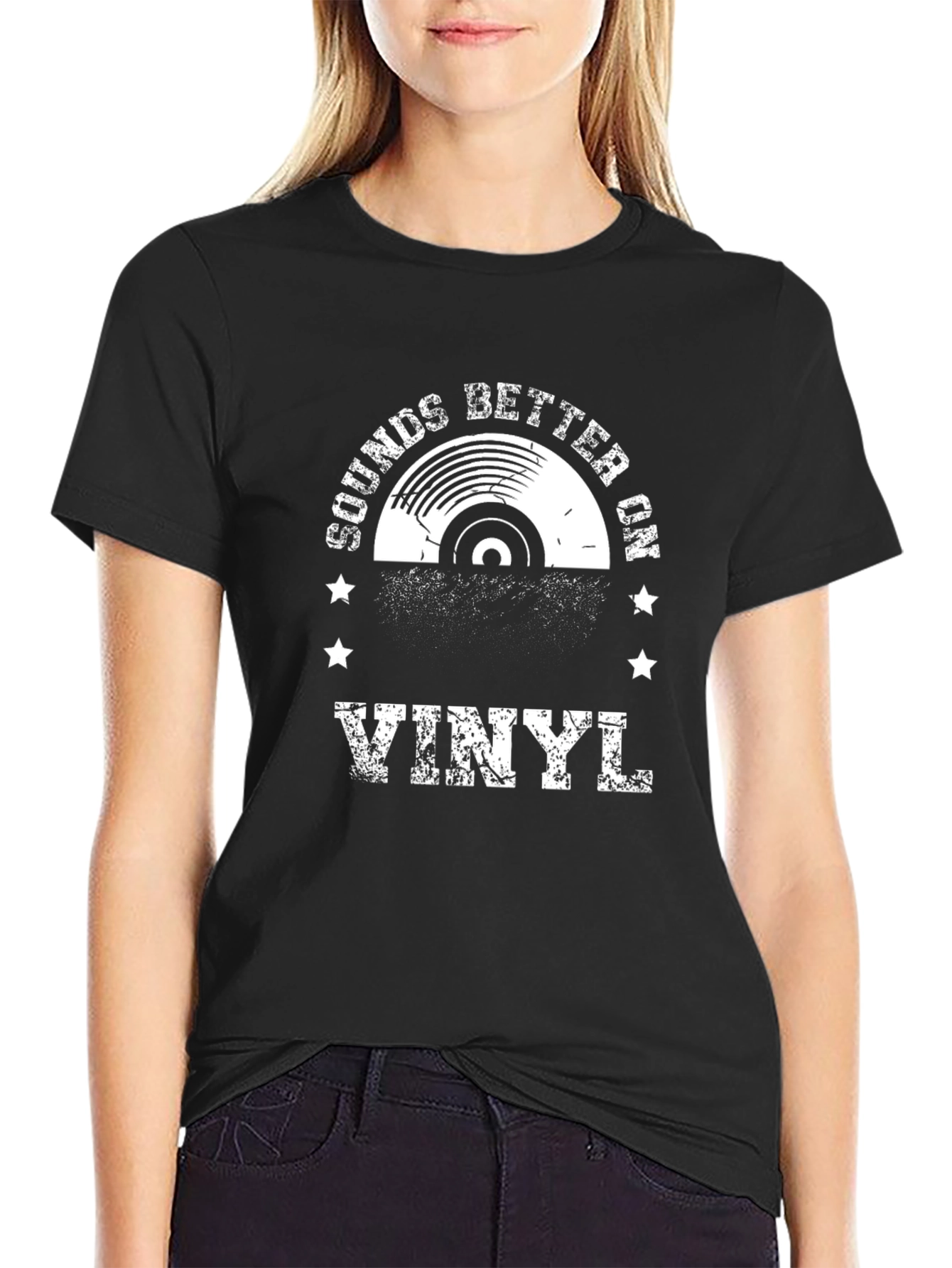 Sounds Better On Vinyl Black T-Shirt