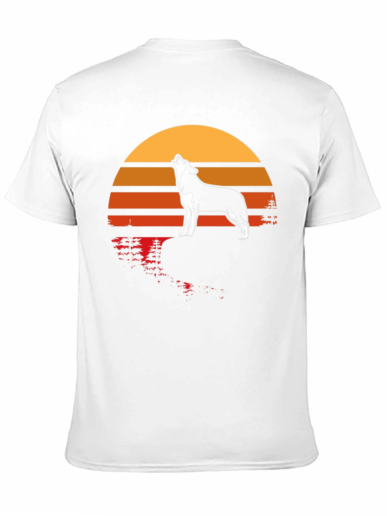 Wolf Howling at Sunset Graphic T-Shirt