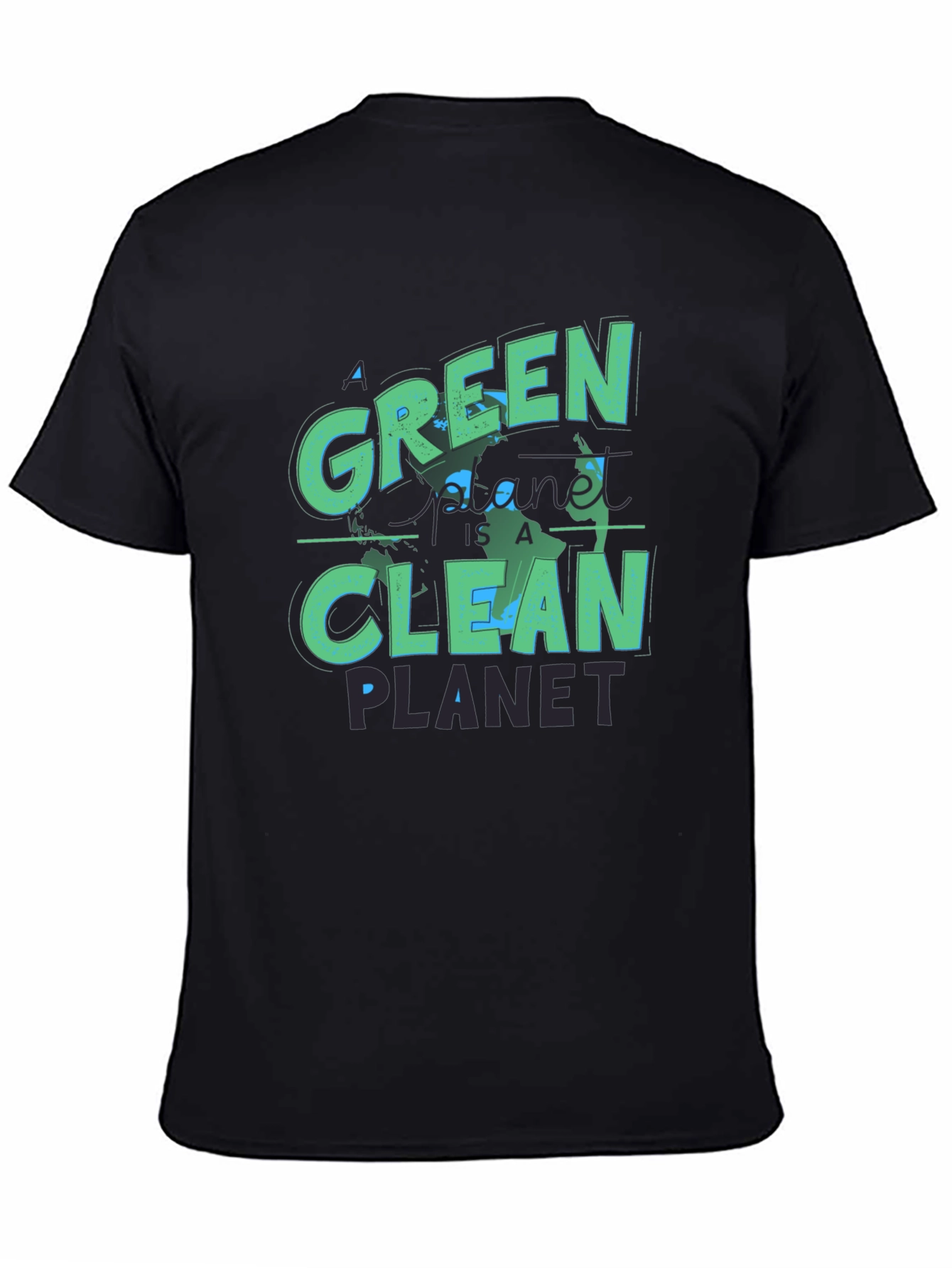 Eco-Friendly Green Planet T-Shirt - Clean Earth Design