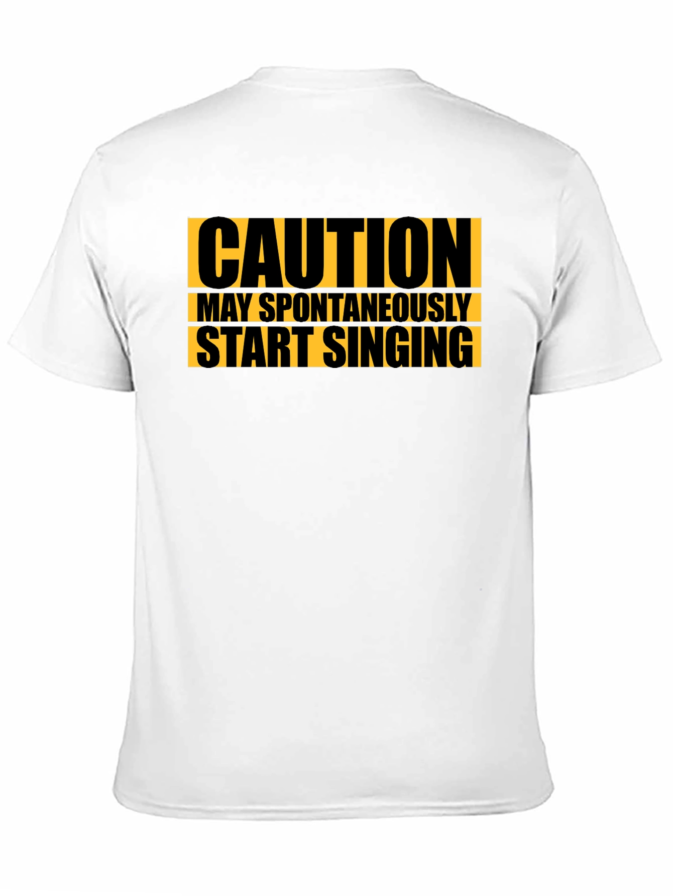 Caution May Spontaneously Start Singing Black T-Shirt