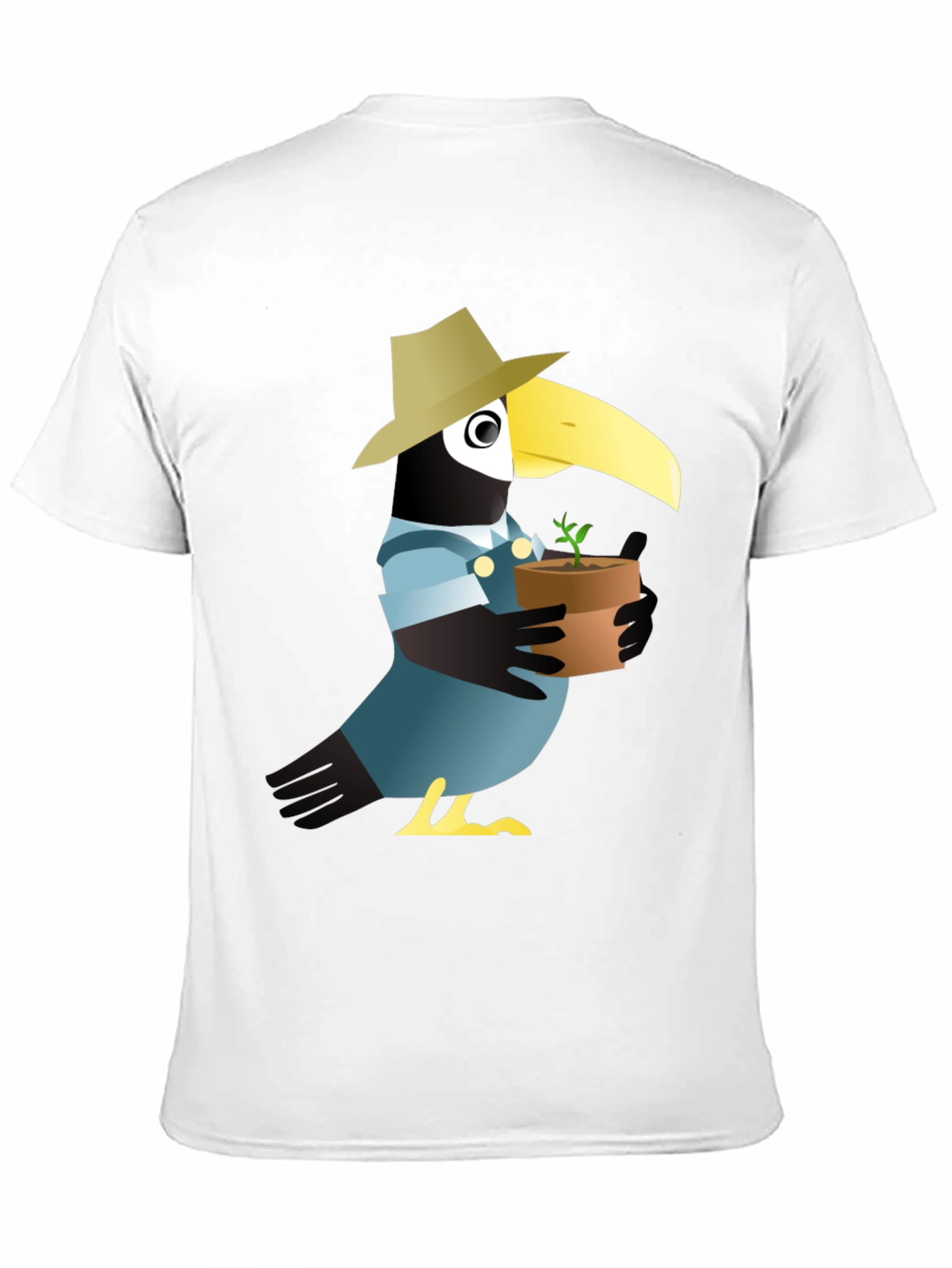 Quirky Crow Gardener Graphic Tee - Black Cotton