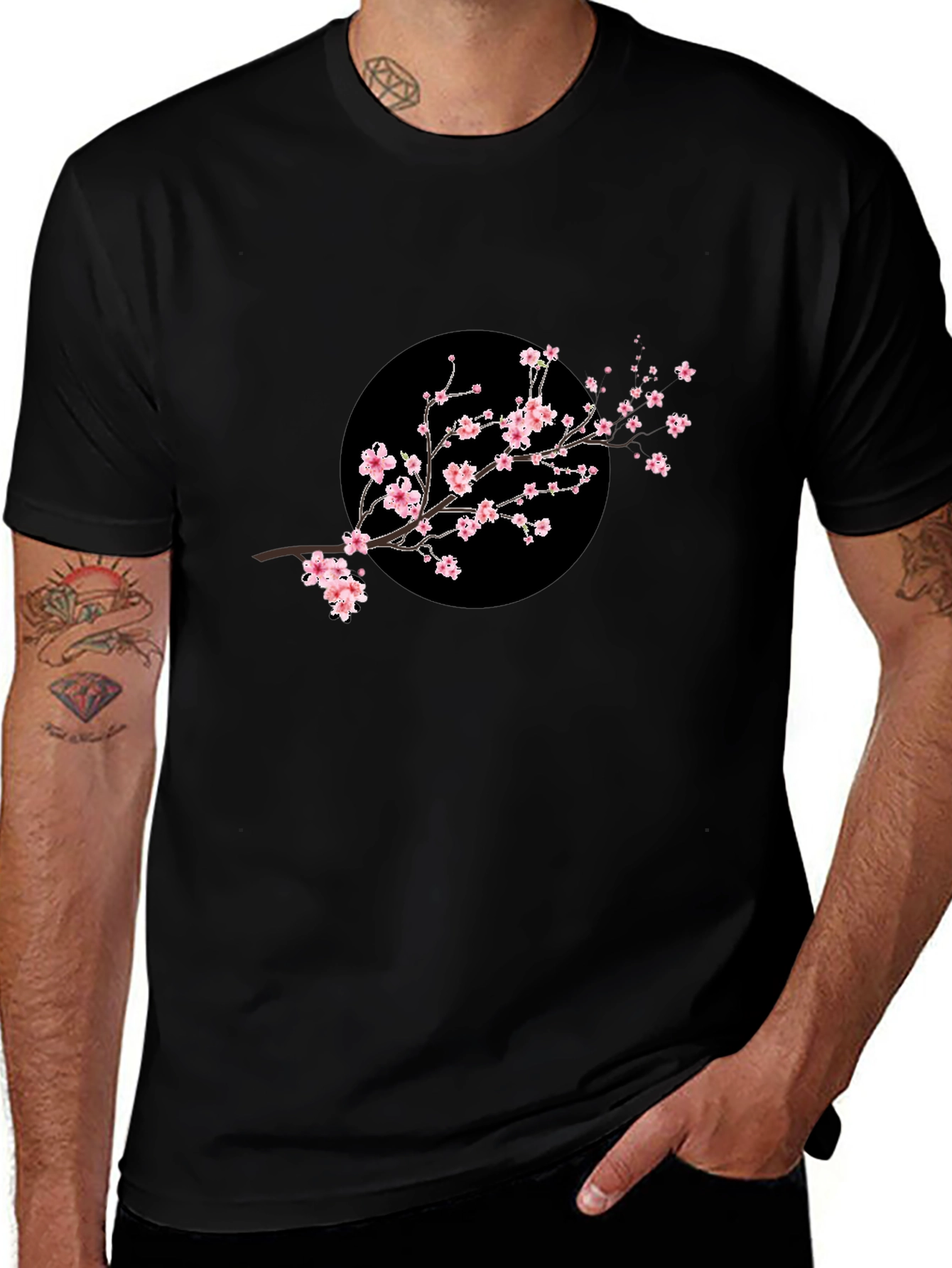 Sakura Branch Black T-Shirt