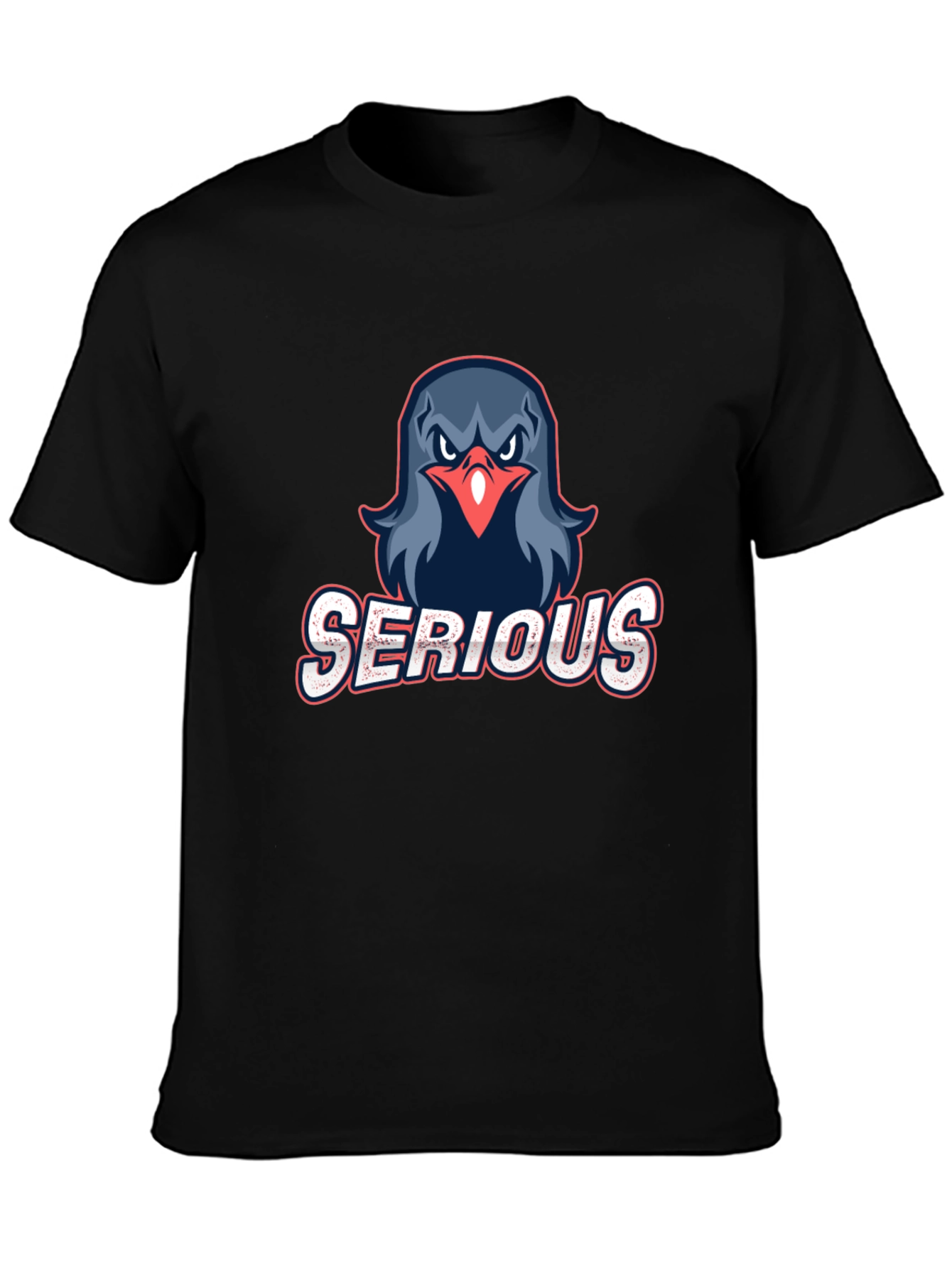 Serious Bird Graphic T-Shirt - Casual Style