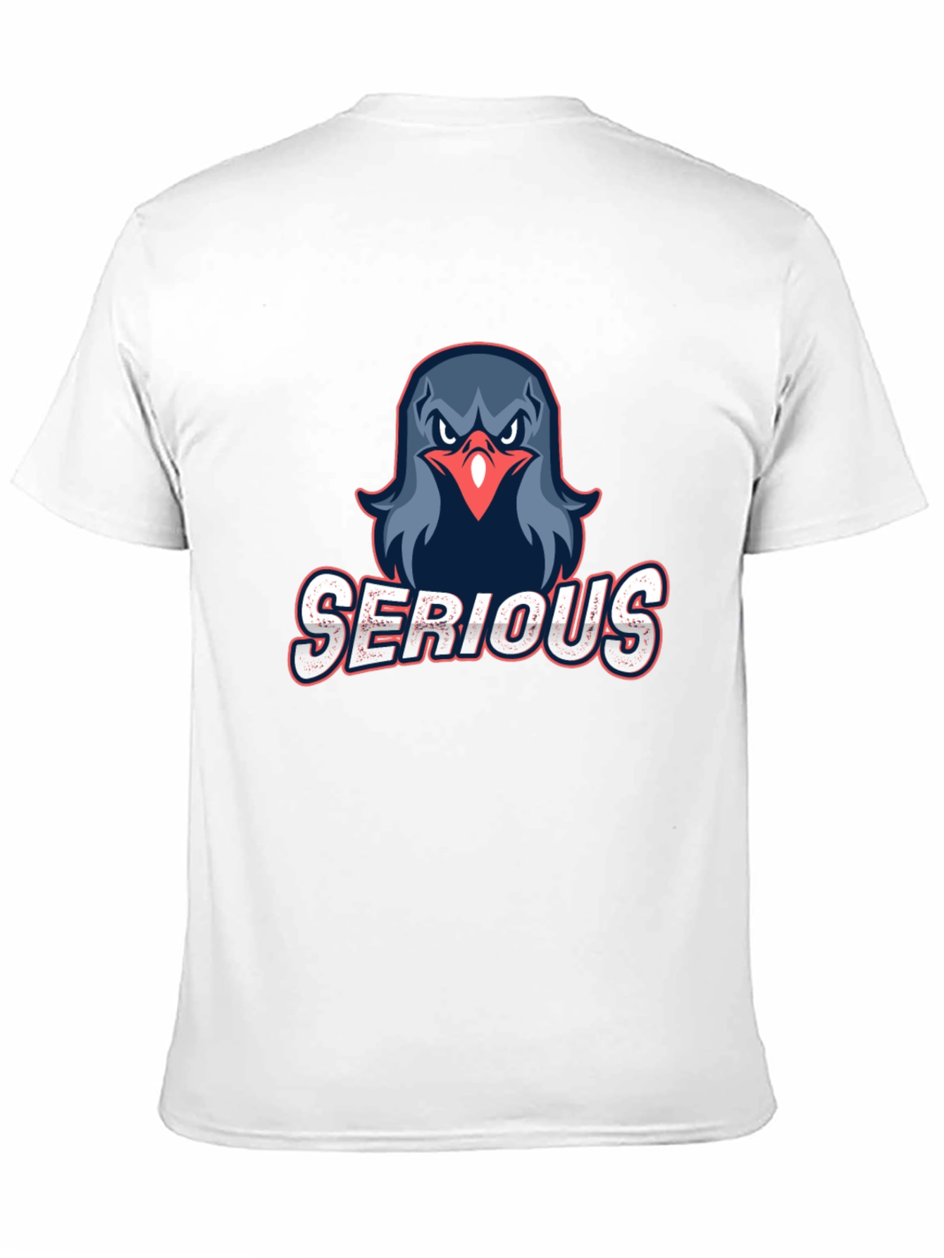Serious Bird Graphic T-Shirt - Casual Style