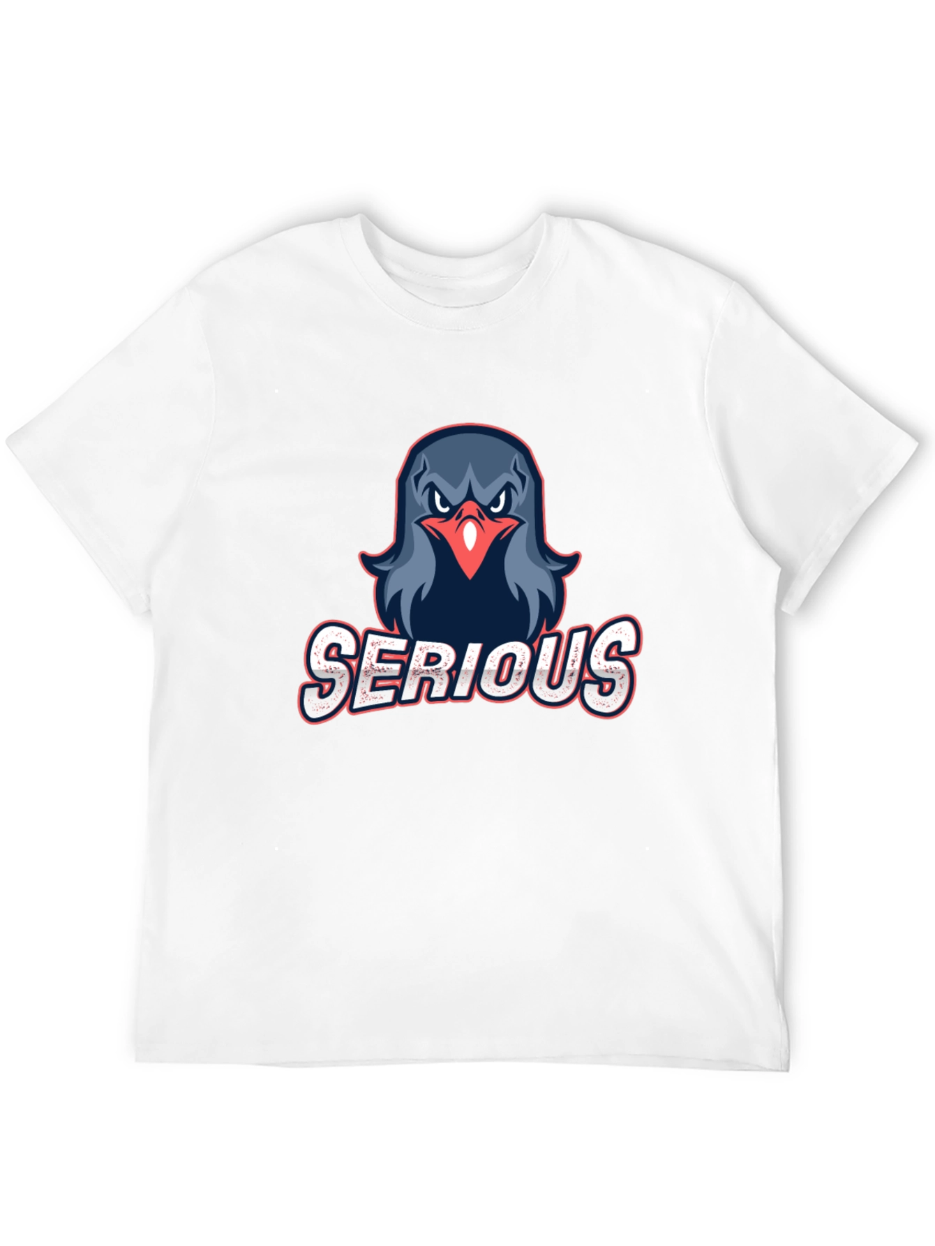 Serious Bird Graphic T-Shirt - Casual Style