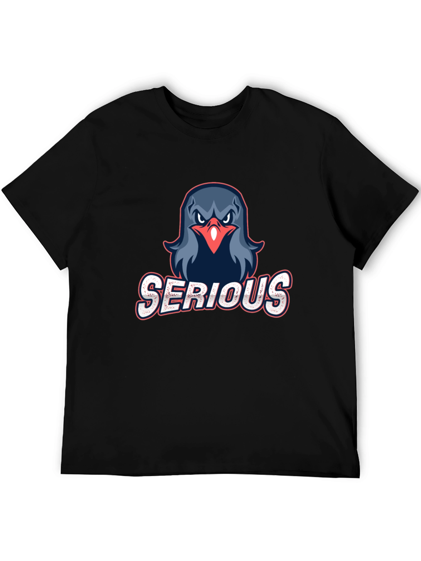 Serious Bird Graphic T-Shirt - Casual Style