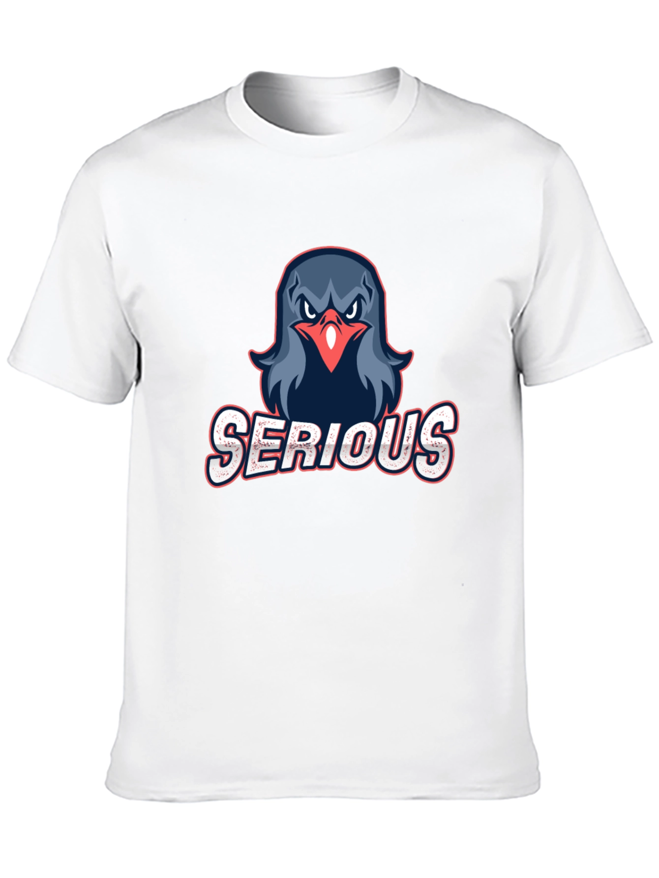 Serious Bird Graphic T-Shirt - Casual Style