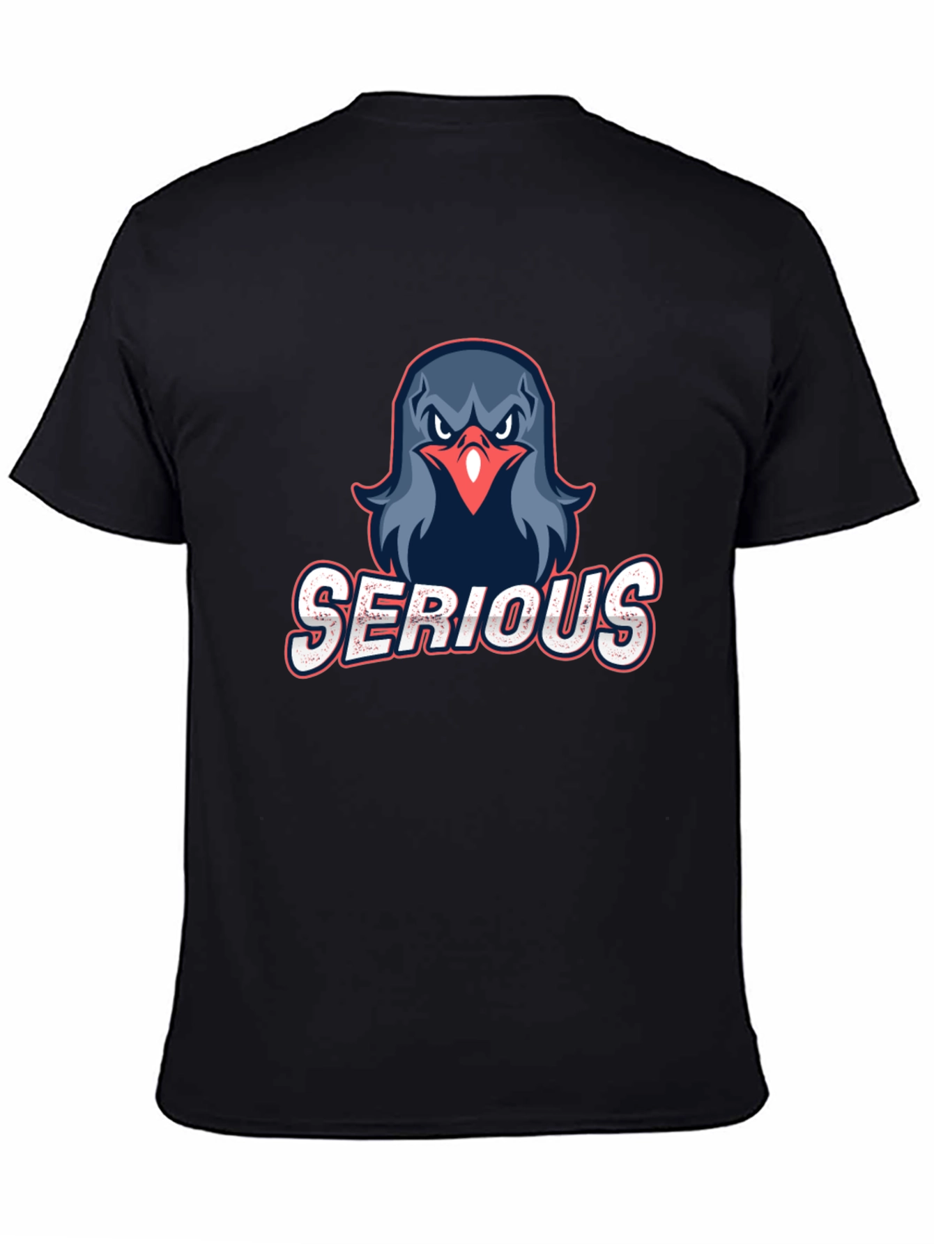 Serious Bird Graphic T-Shirt - Casual Style
